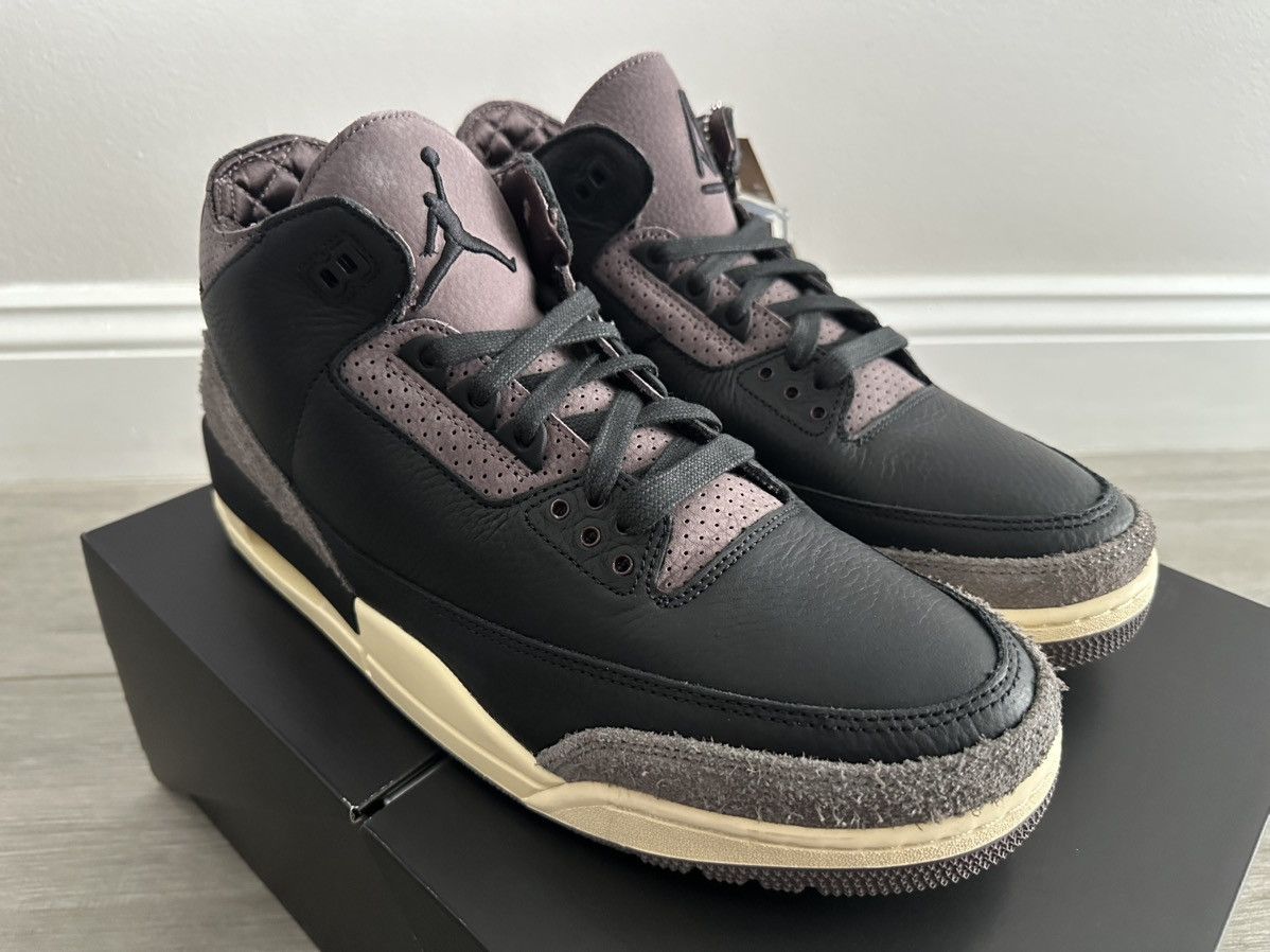 A Ma Maniere × Jordan Brand A Ma Maniere Jordan 3 Black Pewter Violet Ore Sz 13.5 W 12 M Size US 12 / EU 45 - 3 Thumbnail