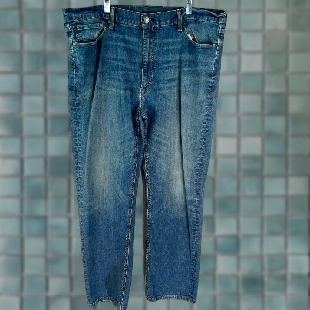 Levi's Levi's 541 Straight Leg Jeans Mens Blue Size 42 x 34 Regular Fit Cotton Blend Size US 42 / EU 58 - 1 Thumbnail