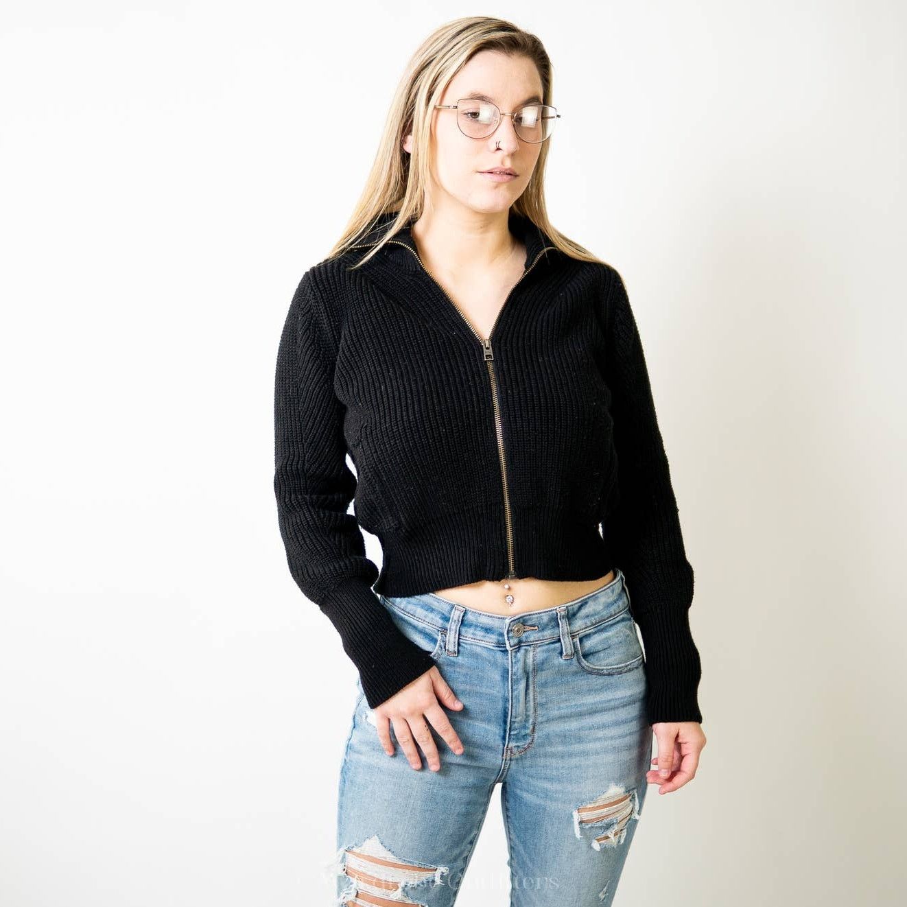 Lululemon Athleta Ribbed Knit Cropped Fitted Sweater Size XXS / US 00 / IT 34 - 1 Thumbnail