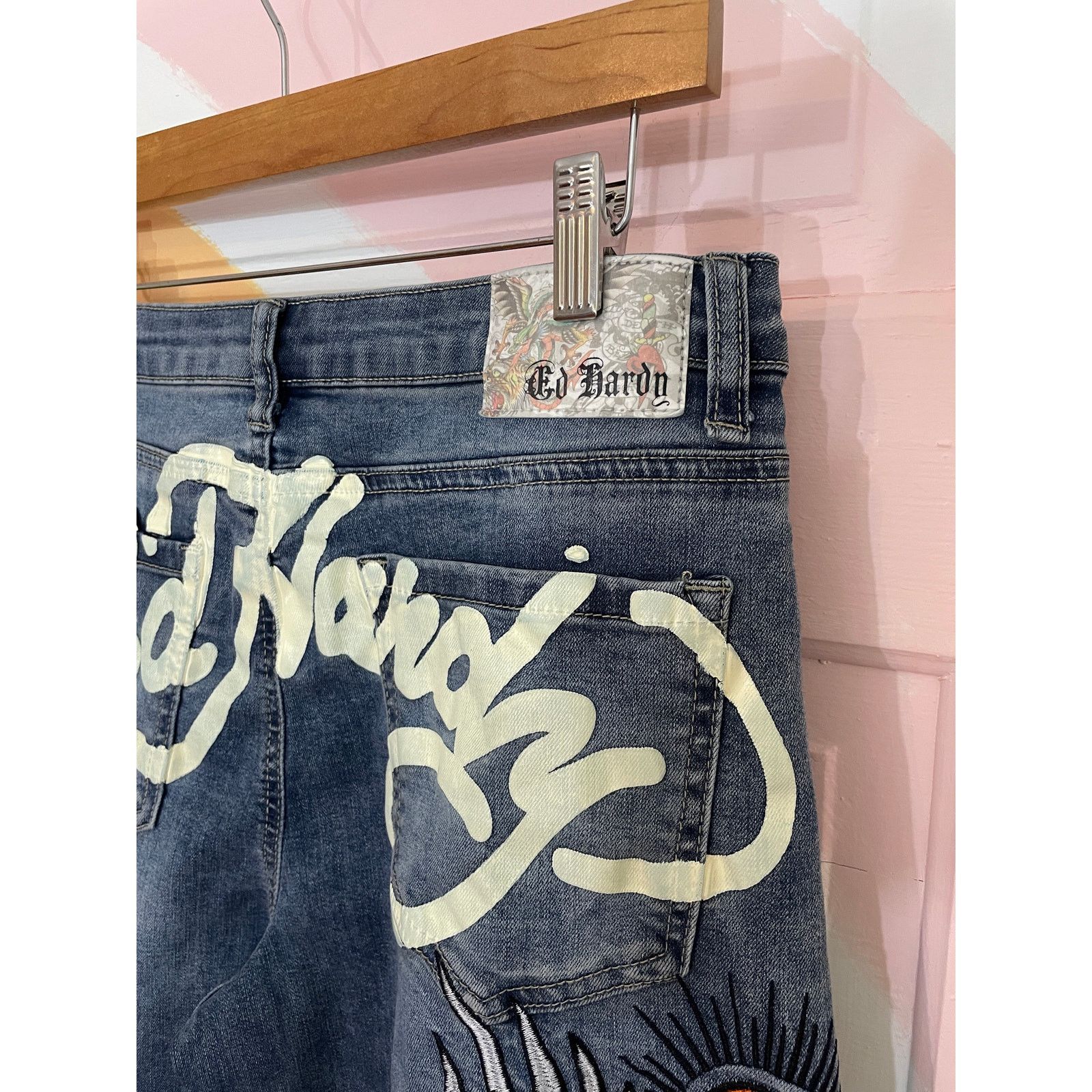 Ed Hardy Ed Hardy Tattoo Graphic Jeans Y2K Denim Size 30 Size 30" / US 8 / IT 44 - 8 Thumbnail