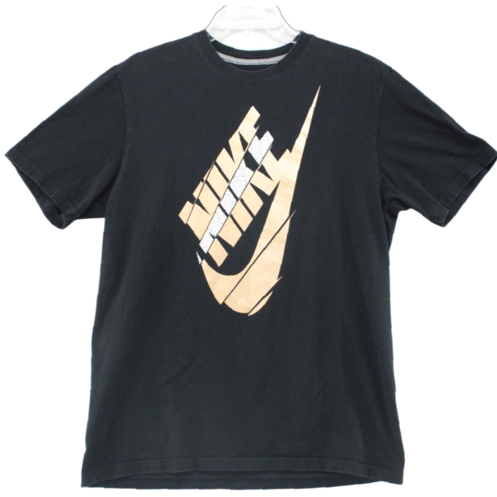 Nike Nike Tee Shirt Men L Black Swoosh Short Sleeve 100% Cotton Athleisure GYM Graphic Print Casual Shirt Nike Mens Size US L / EU 52-54 / 3 - 1 Thumbnail