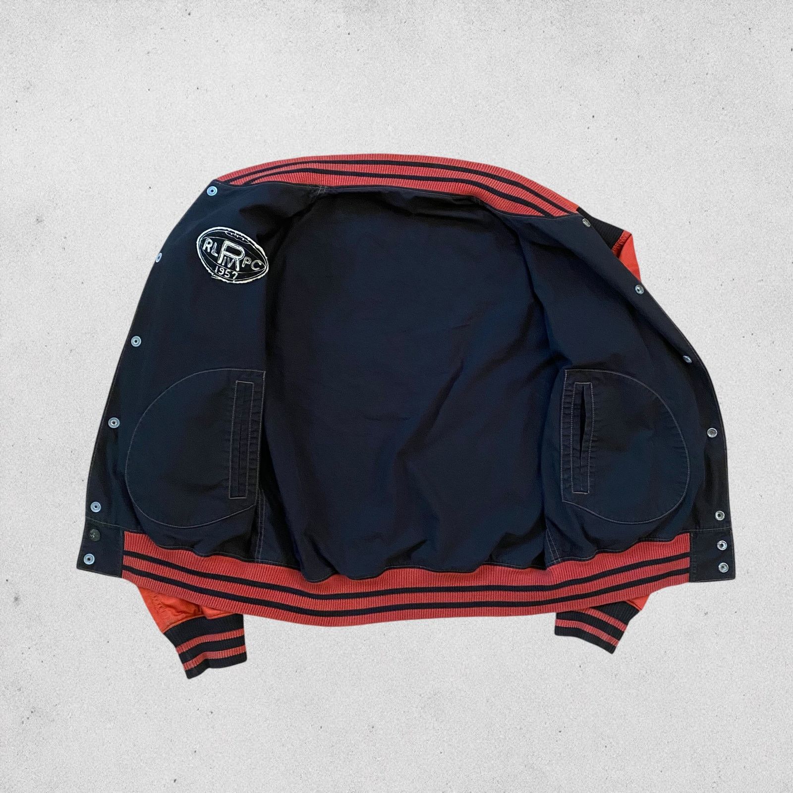 Polo Ralph Lauren × Vintage Polo Ralph Lauren Satin Jacket Reversible Bleecker Bulldogs Size US L / EU 52-54 / 3 - 6 Thumbnail