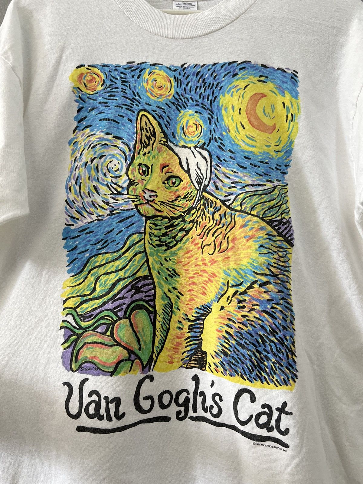 Vintage Vintage Van Gogh’s Cat 1990’s Size US L / EU 52-54 / 3 - 2 Thumbnail