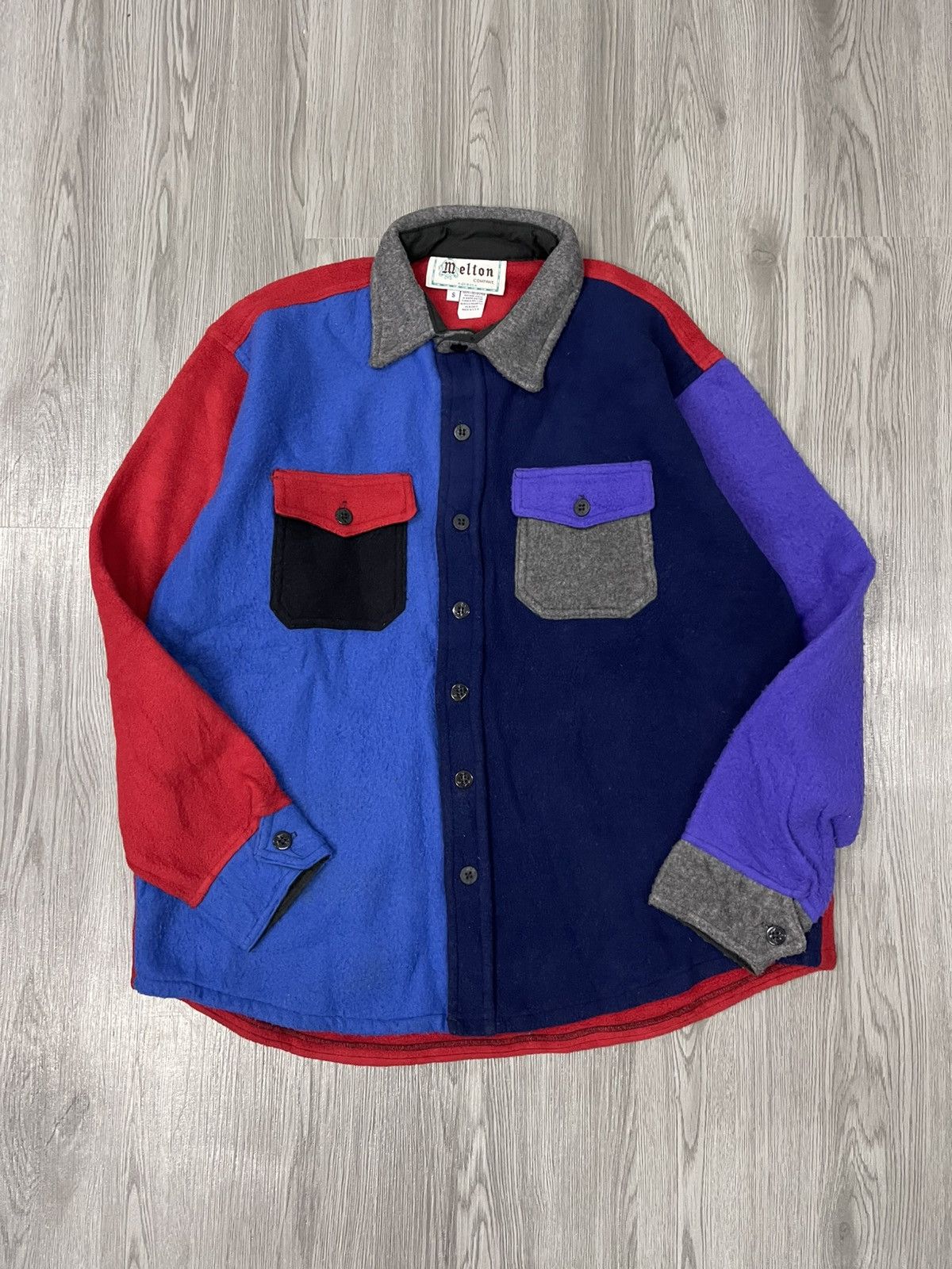 Vintage Vintage made in USA MELTON multicolour Fleece shirt Size US S / EU 44-46 / 1 - 8 Thumbnail