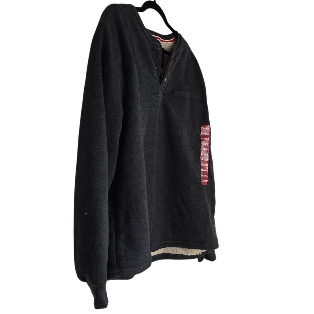 Coleman Coleman Men's Size XL Gray Sherpa Lined Pull Over Sweatshirt Size US XL / EU 56 / 4 - 4 Thumbnail