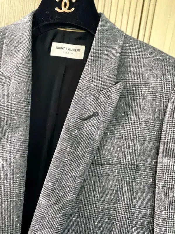 Yves Saint Laurent YSL Women's Black Gray Wool Jacket . Size S / US 4 / IT 40 - 4 Thumbnail