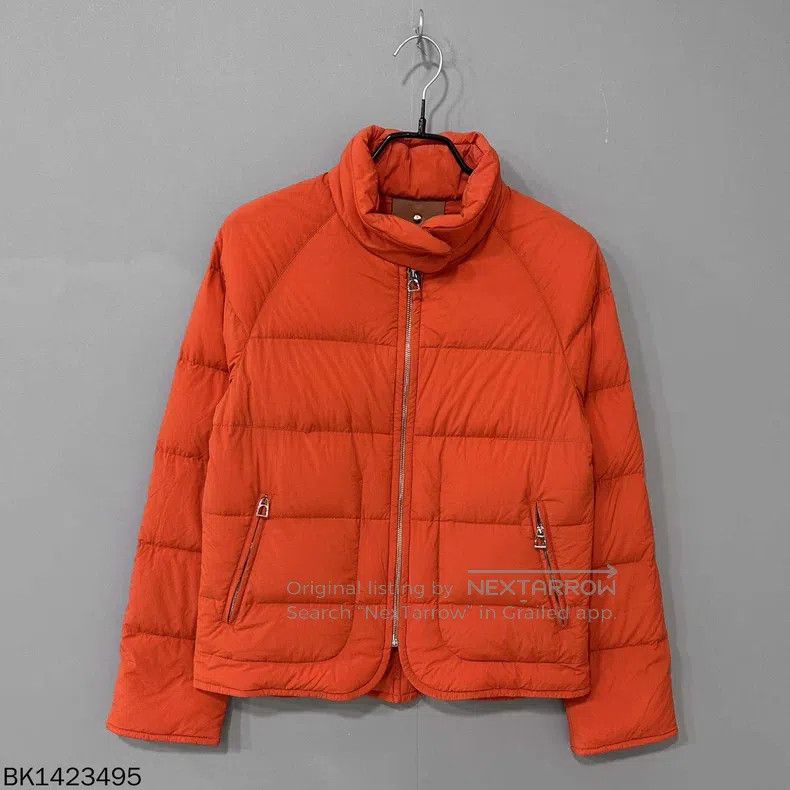 Hermes Hermes Classic Hermes orange down jacket Size L / US 10 / IT 46 - 1 Thumbnail