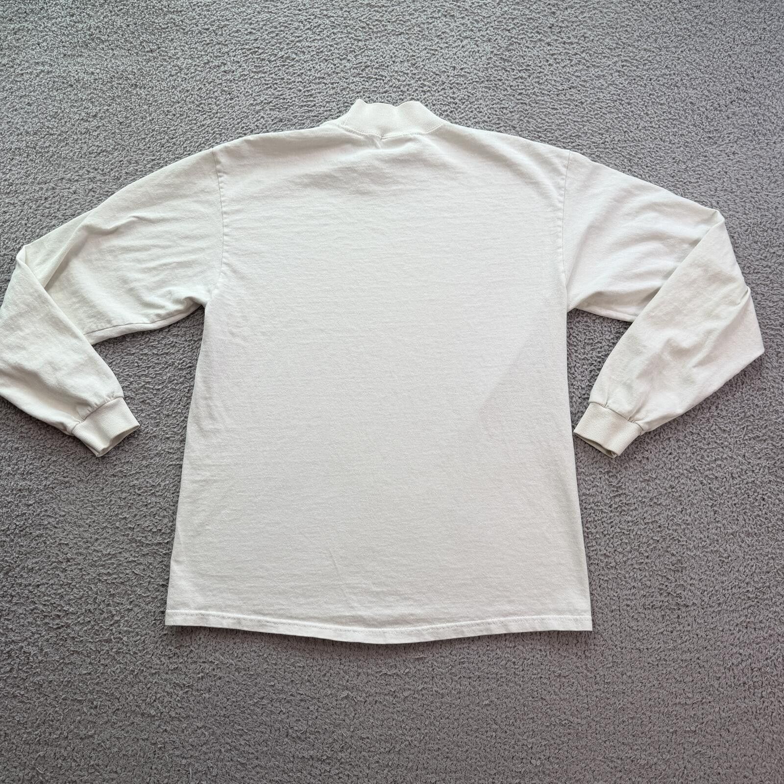 Anvil Vintage IBM Computers Mock Neck Long Sleeve Shirt White M Size US M / EU 48-50 / 2 - 3 Thumbnail