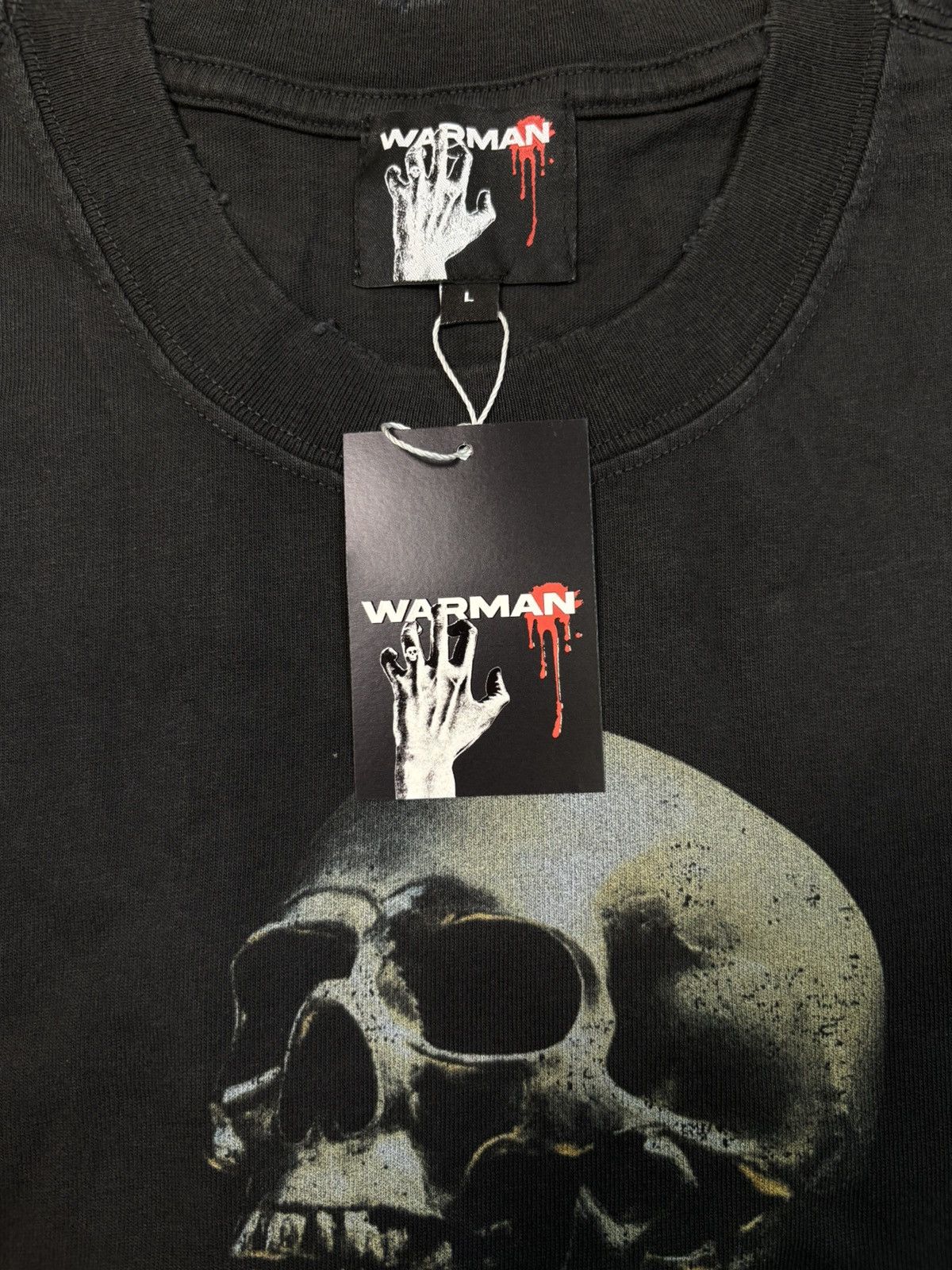 Vintage Warman Skeleton on Fire Graphic T-Shirt, Black Size US L / EU 52-54 / 3 - 8 Thumbnail