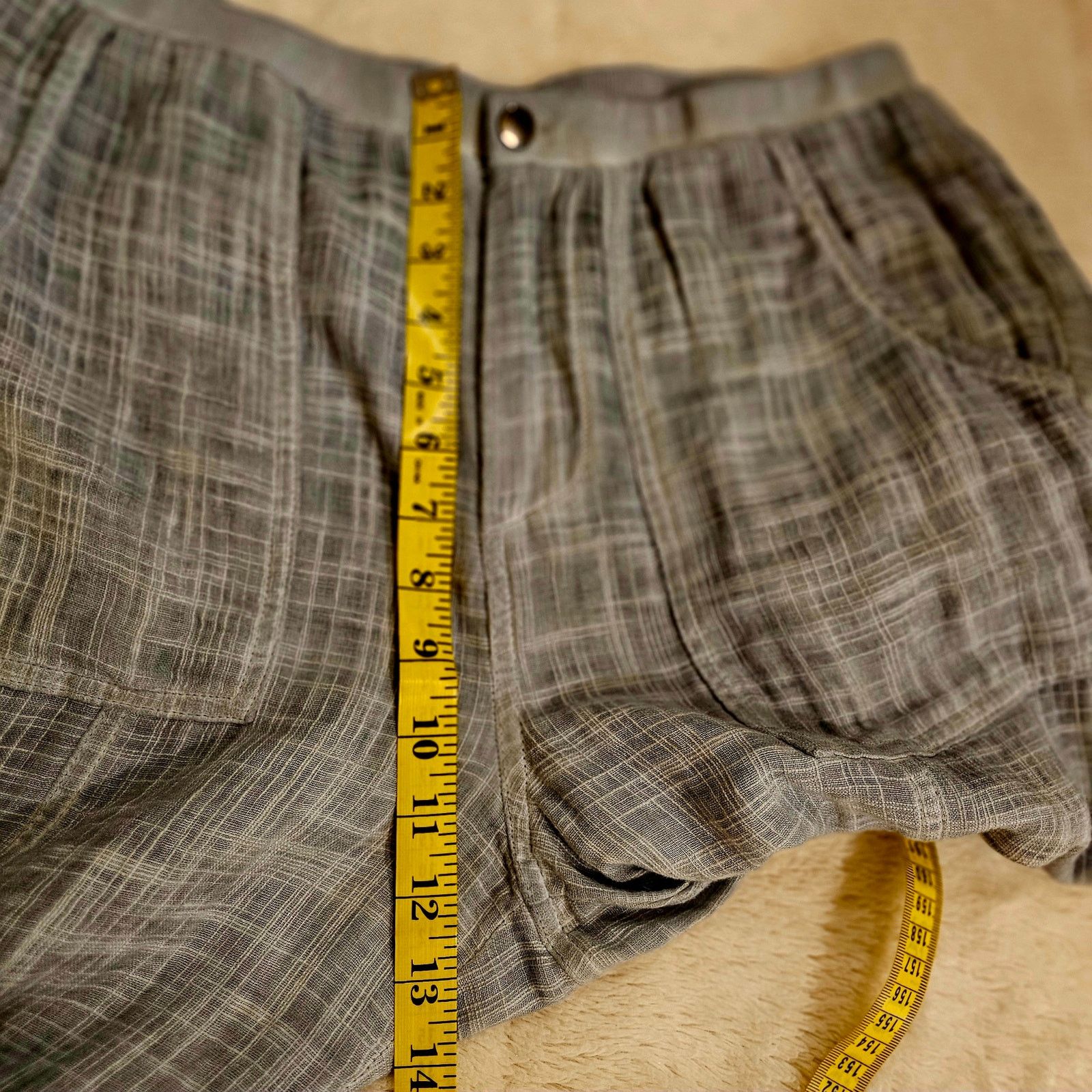 Chicos Soft Surroundings Sm Gauzy Gray blue Ruffled bottom. Boho Size 28" / US 6 / IT 42 - 6 Thumbnail