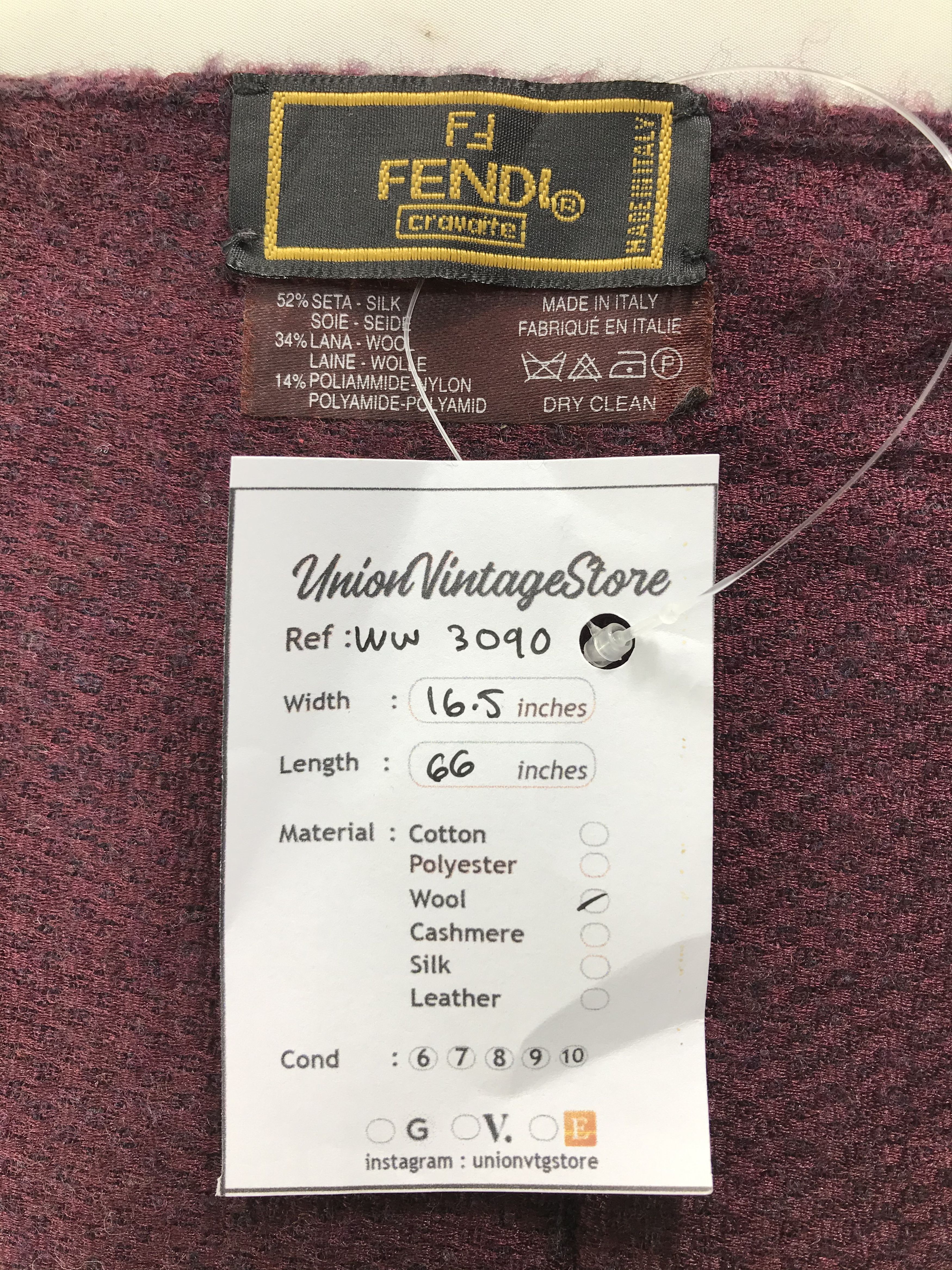Fendi × Vintage Fendi Scarf / Muffler / Neckwear - WW3090 Size ONE SIZE - 5 Thumbnail