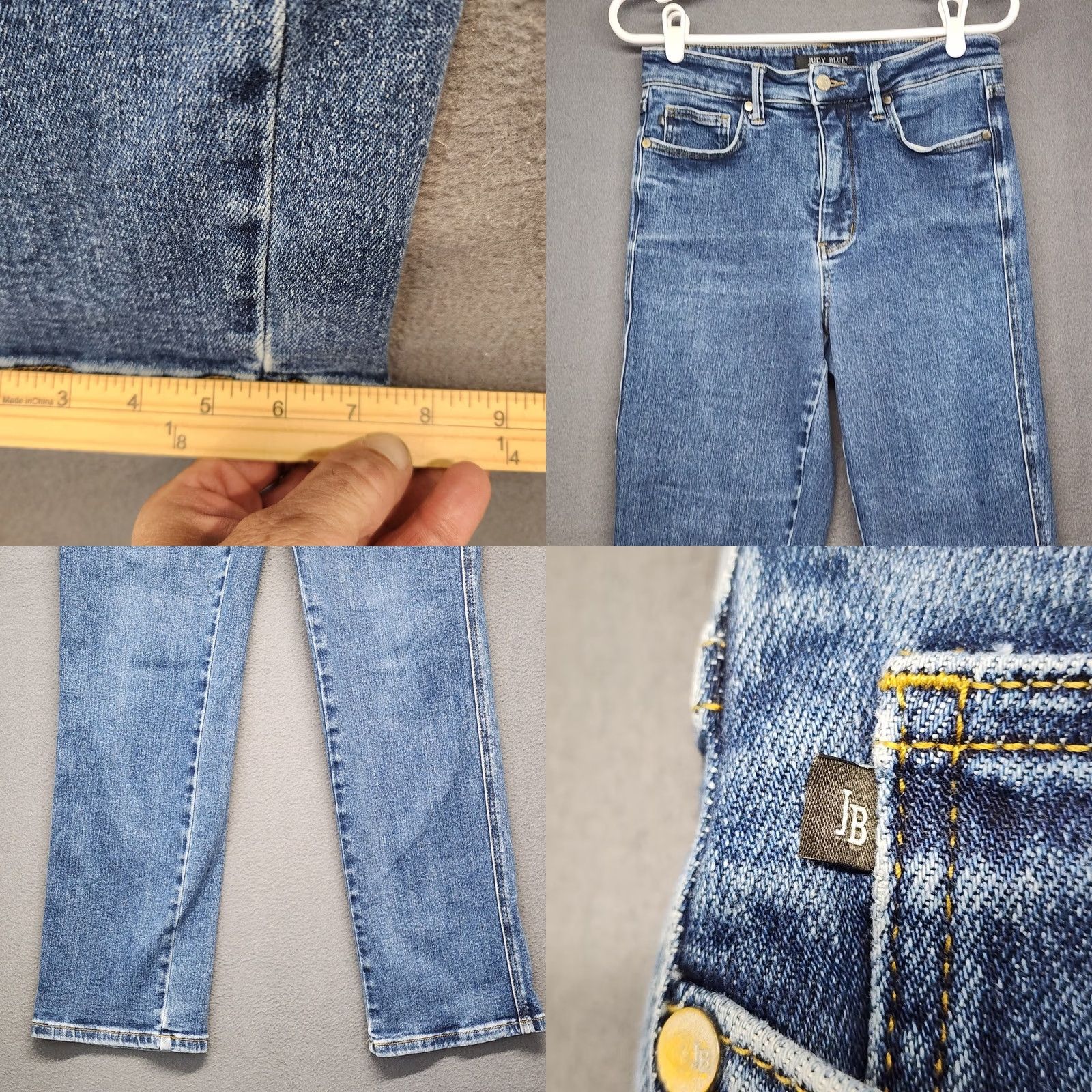 Denime Judy Blue Jeans Womens 9/29 Blue Stretch Straight Leg Mid Rise Denim Boutique Jeans 29 Regular Womens Size 29" - 8 Thumbnail