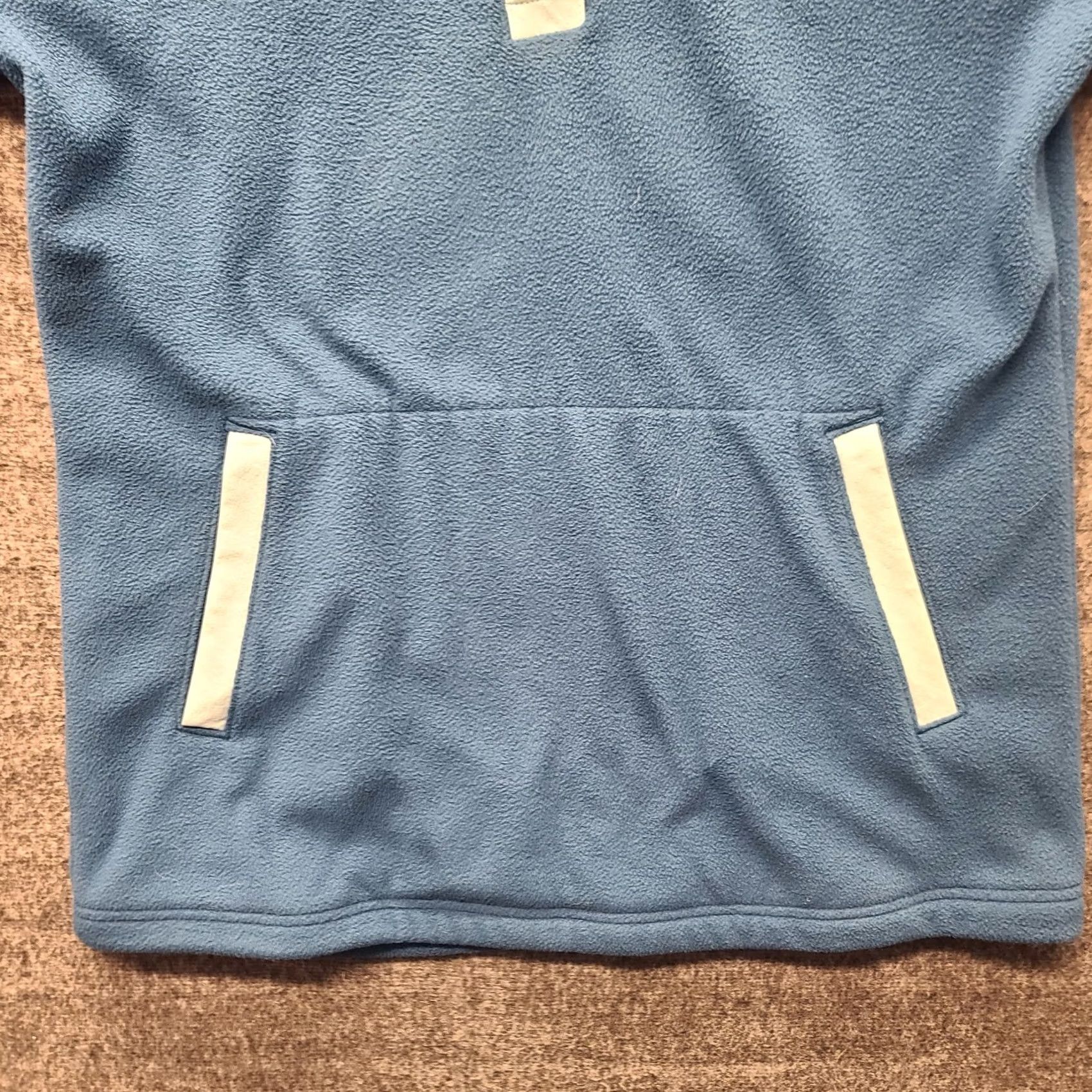 Vintage Duluth Pullover Womens XS Doubleback Printed Fleece Mock Neck Outdoors Blue Raglan Sleeve Slim Casual Everyday All Seasons Size XS / US 0-2 / IT 36-38 - 4 Thumbnail