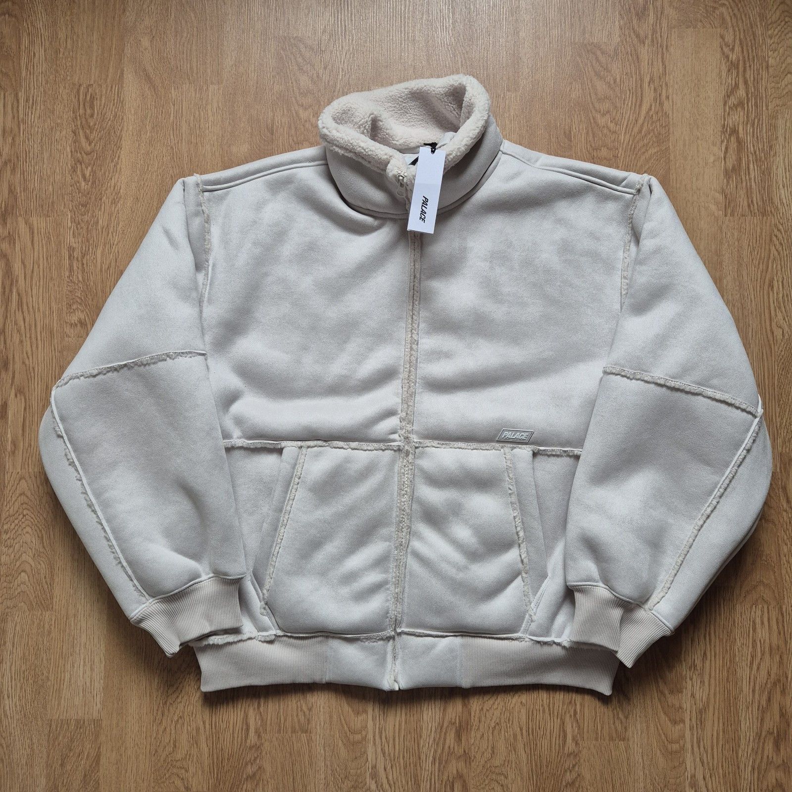 Palace Palace Sherpa Faux Suede Funnel Jacket Soft White New FW24 Size US L / EU 52-54 / 3 - 1 Thumbnail