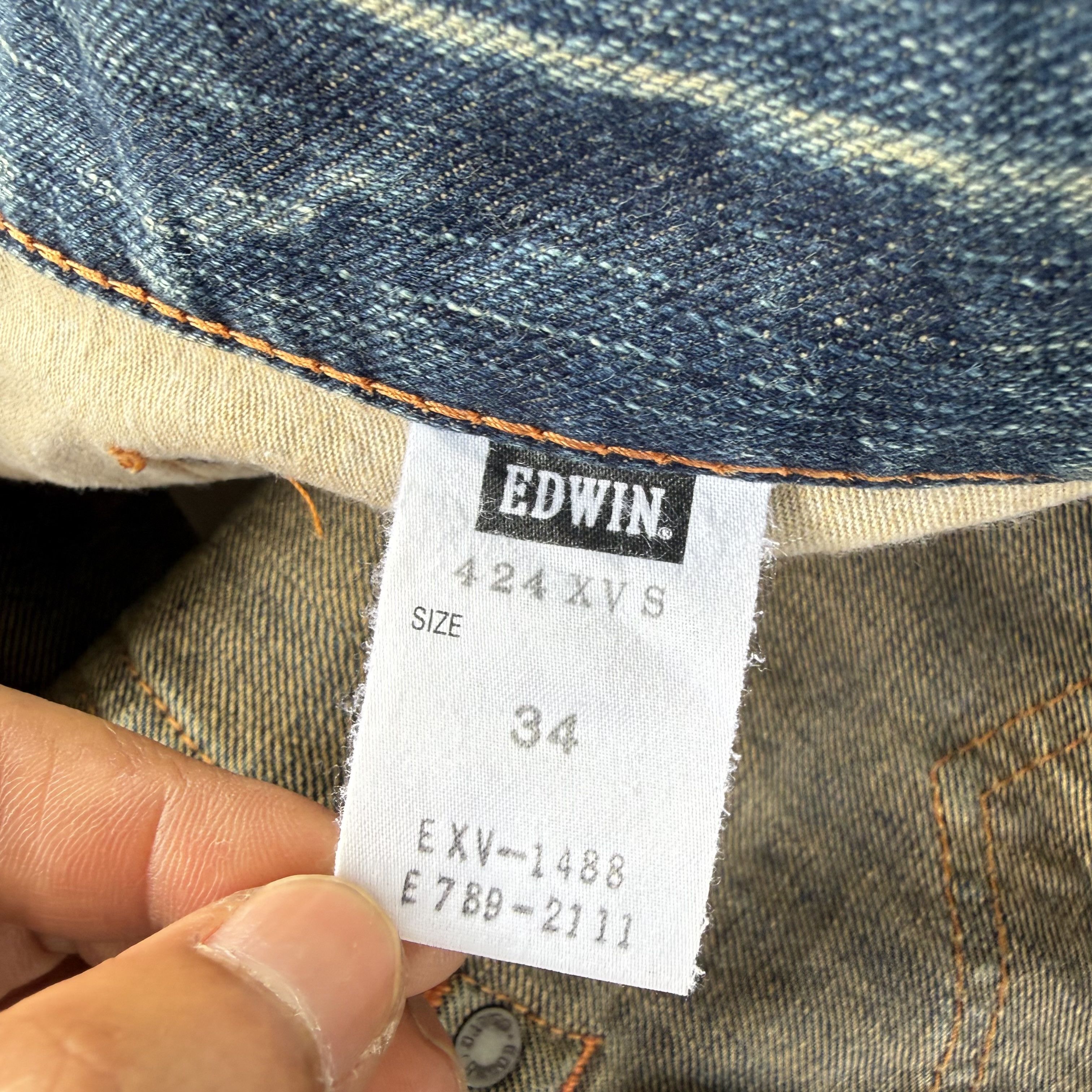 Edwin W38x30 Vintage Edwin Faded Ripped Denim Jean Pants Size US 38 / EU 54 - 15 Thumbnail