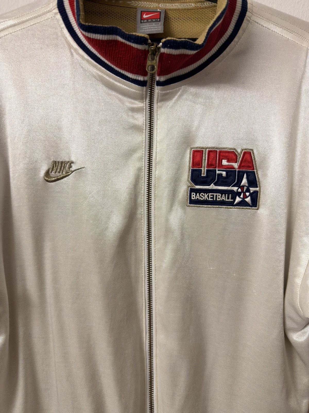 Nike vintage 1992 USA Olympic Dream Team basketball track jacket Size US L / EU 52-54 / 3 - 2 Thumbnail