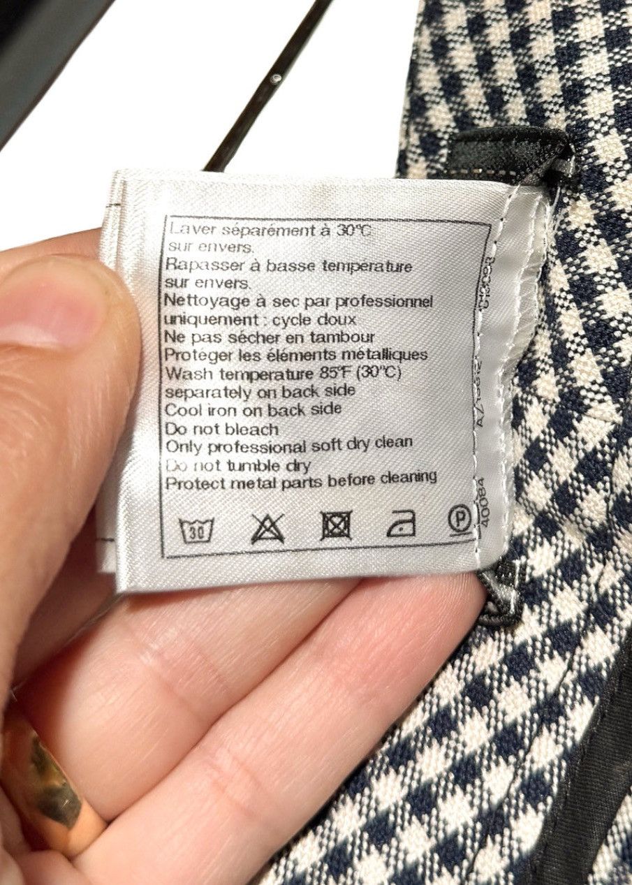 Chanel Chanel SS16 Navy Blue White Gingham Logo Waist Crop Trousers Size 28" / US 6 / IT 42 - 11 Thumbnail