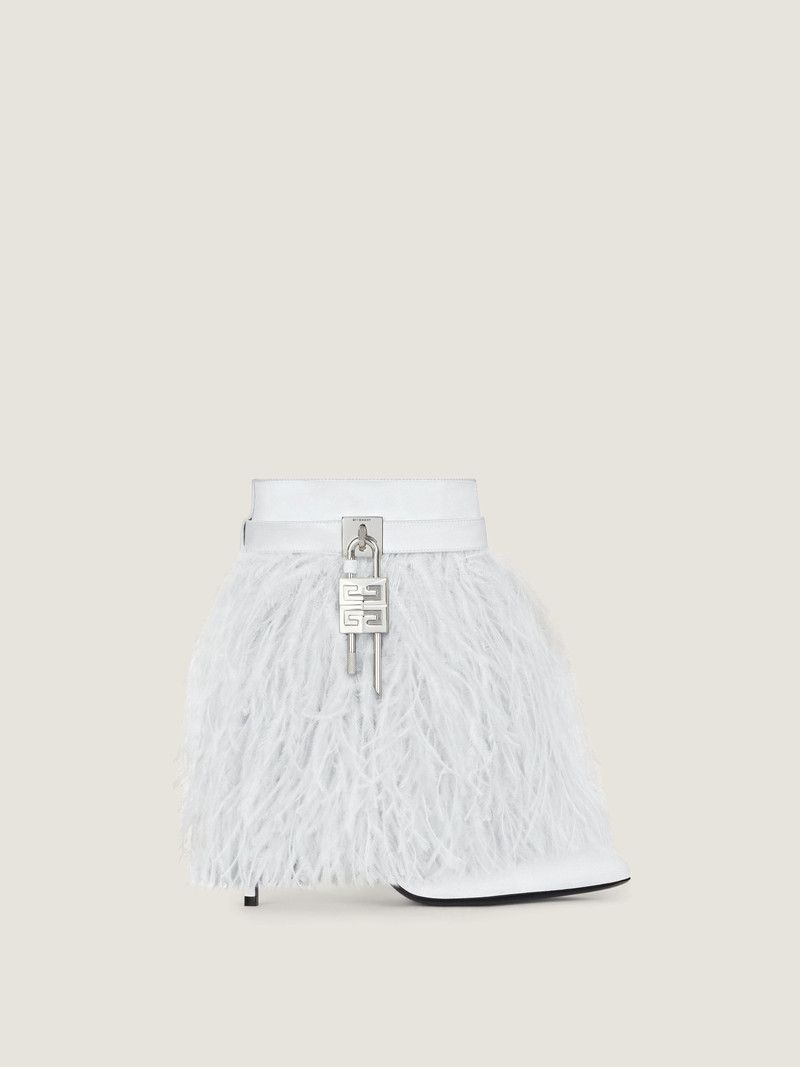 Givenchy o1w1db10326 Shark Lock Stiletto Ankle Boots in White Size US 8.5 / IT 38.5 - 1 Thumbnail