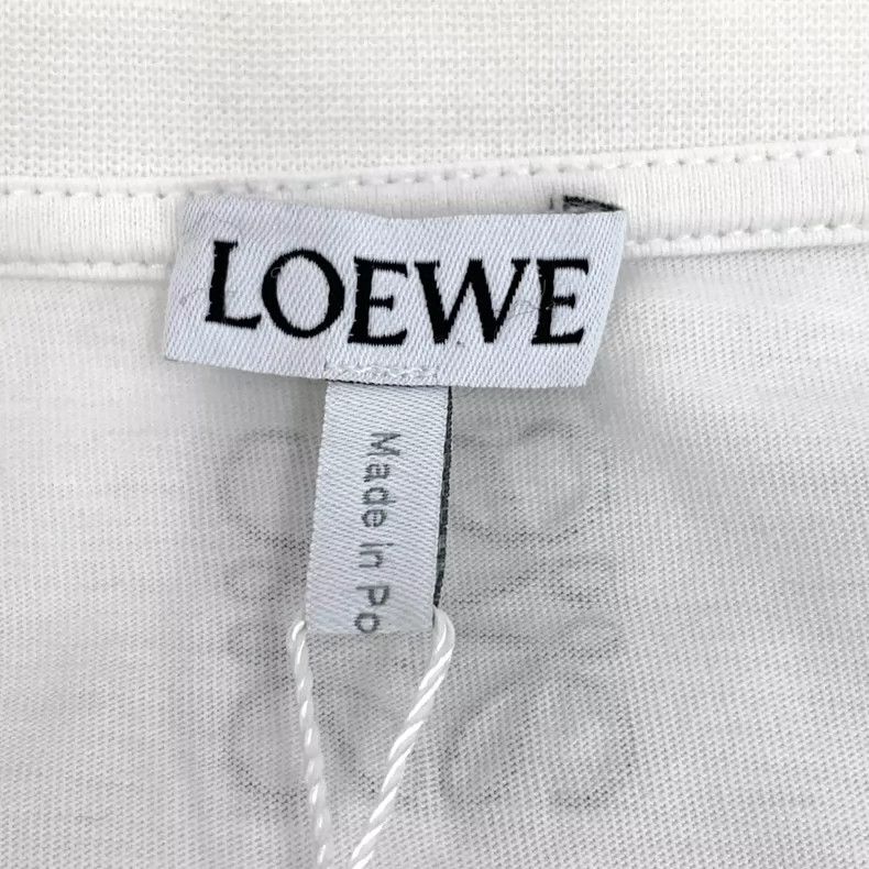Loewe Loewe White lettered figure print cotton round neck short Size S / US 4 / IT 40 - 5 Thumbnail