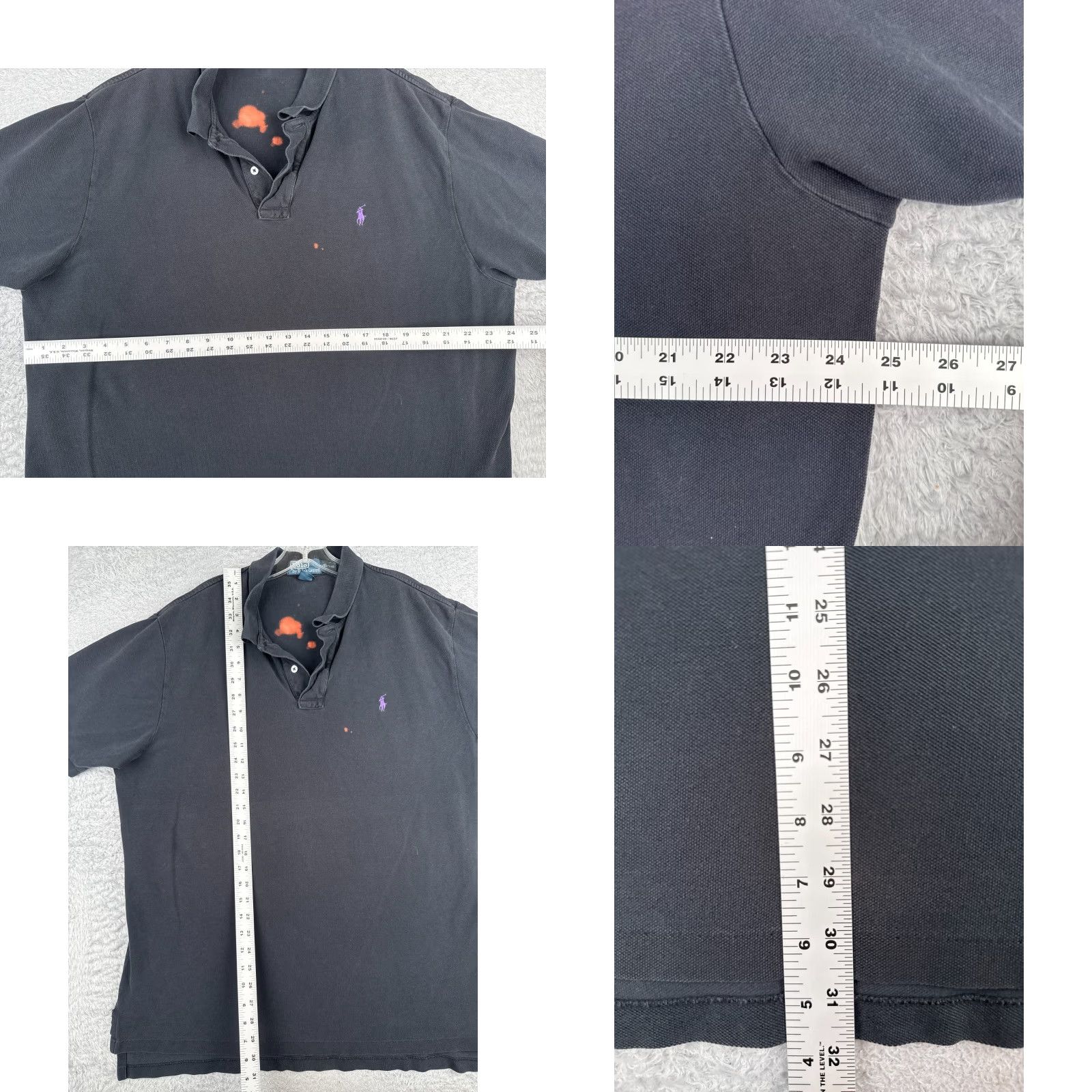 Ralph Lauren VINTAGE Ralph Lauren Polo Shirt Men 2XL Blue Short Sleeve Cotton Slim Size US XXL / EU 58 / 5 - 8 Thumbnail