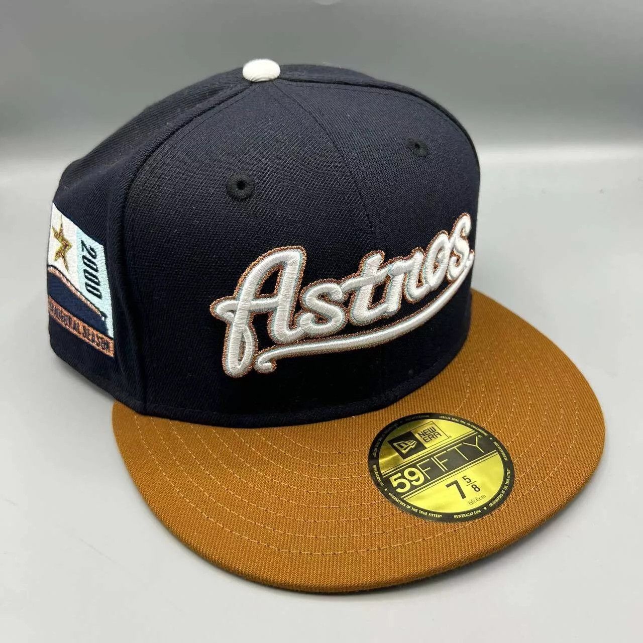 New Era Houston Astros Hat Men 7 5/8 59Fifty New Era MLB Fitted Cap Size ONE SIZE - 1 Thumbnail