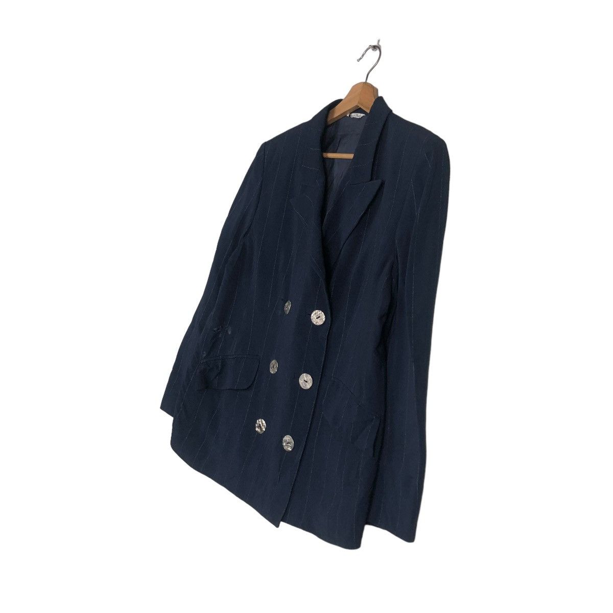 Vintage 📌VINTAGE CASUAL COATS JACKET STRIPED MARINA RINALDI ITALY Size US M / EU 48-50 / 2 - 3 Thumbnail