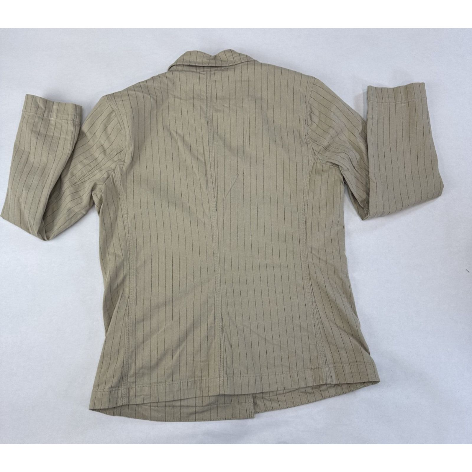 Chicos Grunge Chicos Cotton Cinched Waist Blazer 0 Neutral Preppy Size XS / US 0-2 / IT 36-38 - 3 Thumbnail