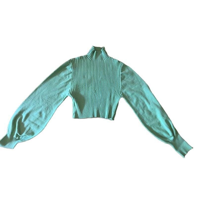 Shein Shein Cropped Turtleneck Sweater Aqua Green Size Large Size L / US 10 / IT 46 - 1 Thumbnail