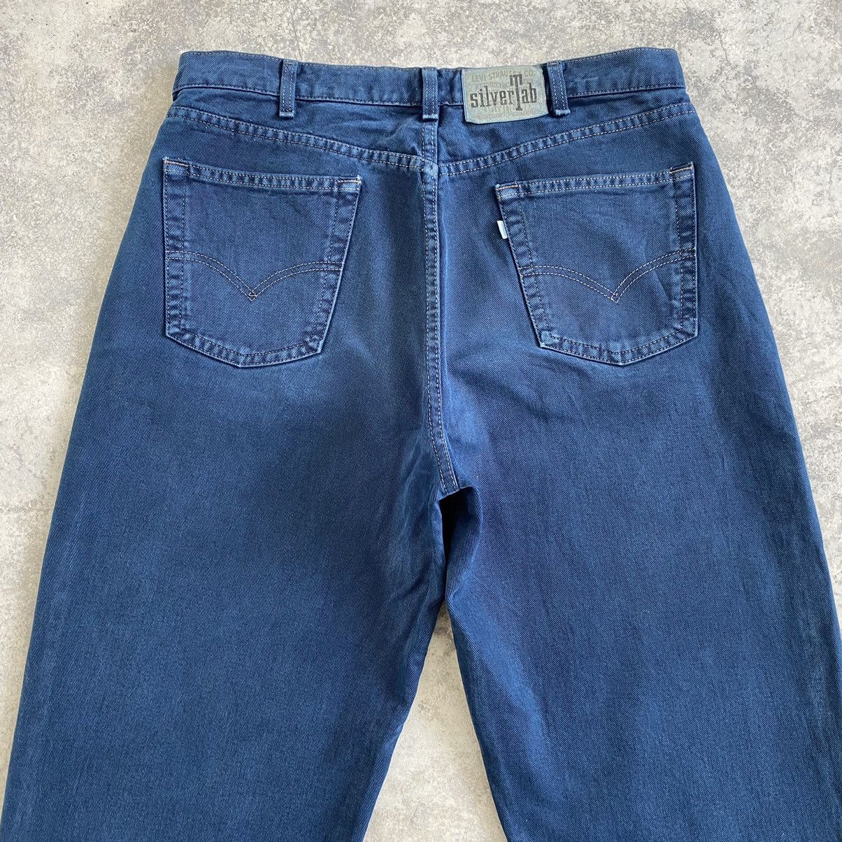 Levi's VTG 1992 Levi’s Silvertab Faded Midnight Blue Baggy Denim Size US 35 - 17 Thumbnail