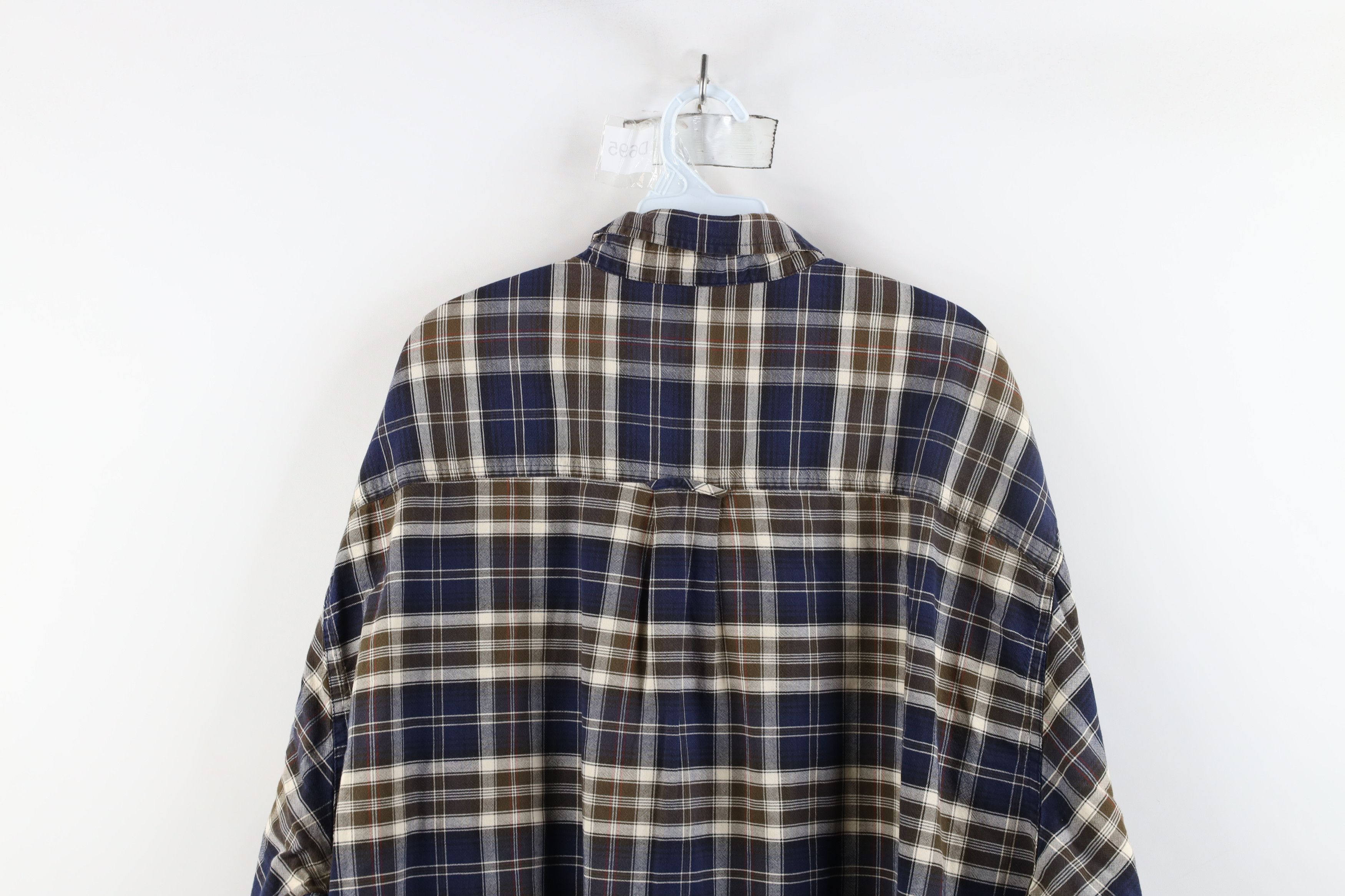 Eddie Bauer × Vintage Vintage 90s Eddie Bauer Button Down Shirt Plaid Cotton Size US XXL / EU 58 / 5 - 11 Thumbnail