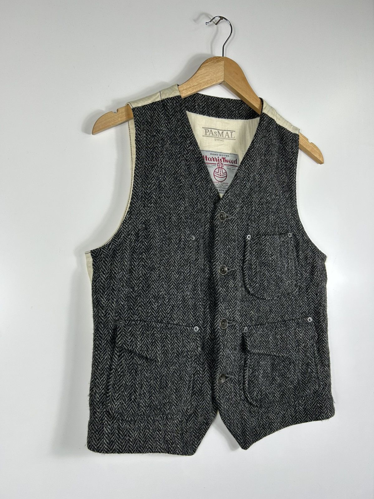 Freewheelers × Harris Tweed ⚡️Vintage PasMal Harris Tweed Workers Style Vest Size US S / EU 44-46 / 1 - 2 Thumbnail