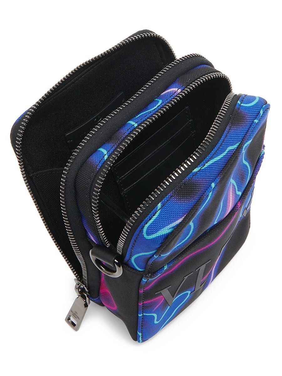 Valentino VALENTINO Garavani VLTN neon camo small canvas crossbody bag Size ONE SIZE - 3 Thumbnail