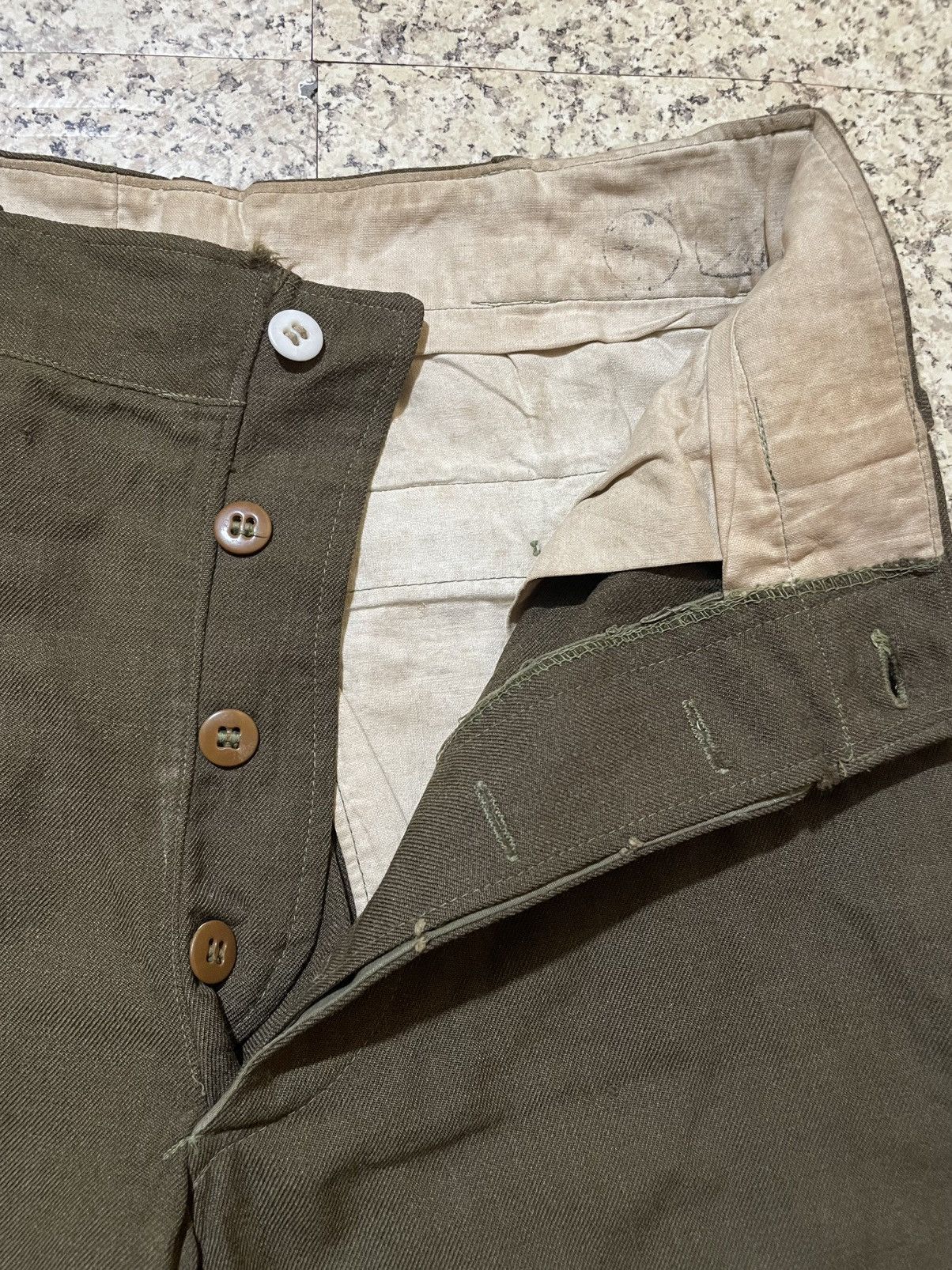 Vintage ARCHIVAL VINTAGE US ARMY M-1945 TROUSERS WWII KOREAN WAR ERA Size US 31 - 12 Thumbnail
