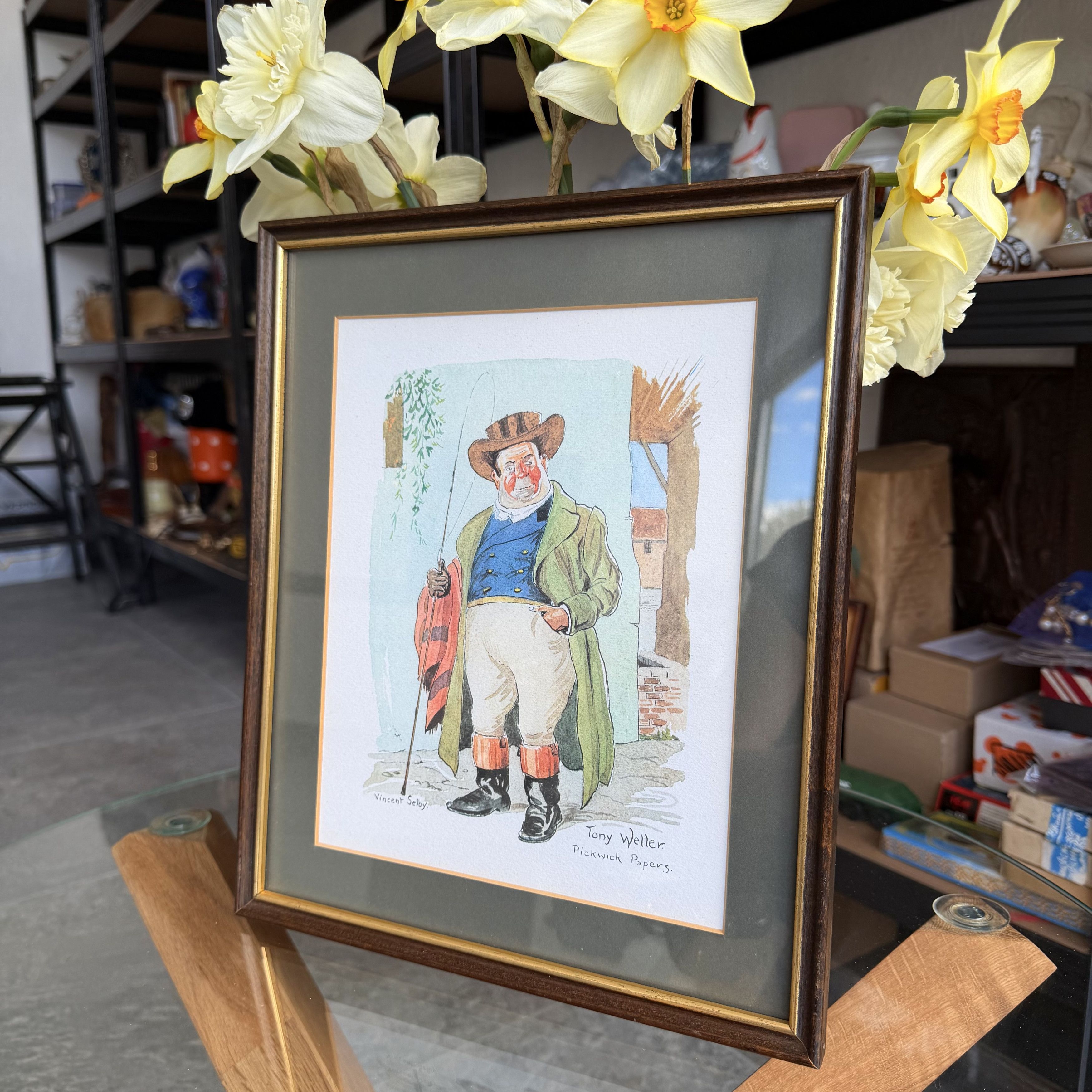 Vintage Vintage Framed Tony Weller Print Pickwick Papers Vincent Size ONE SIZE - 4 Thumbnail