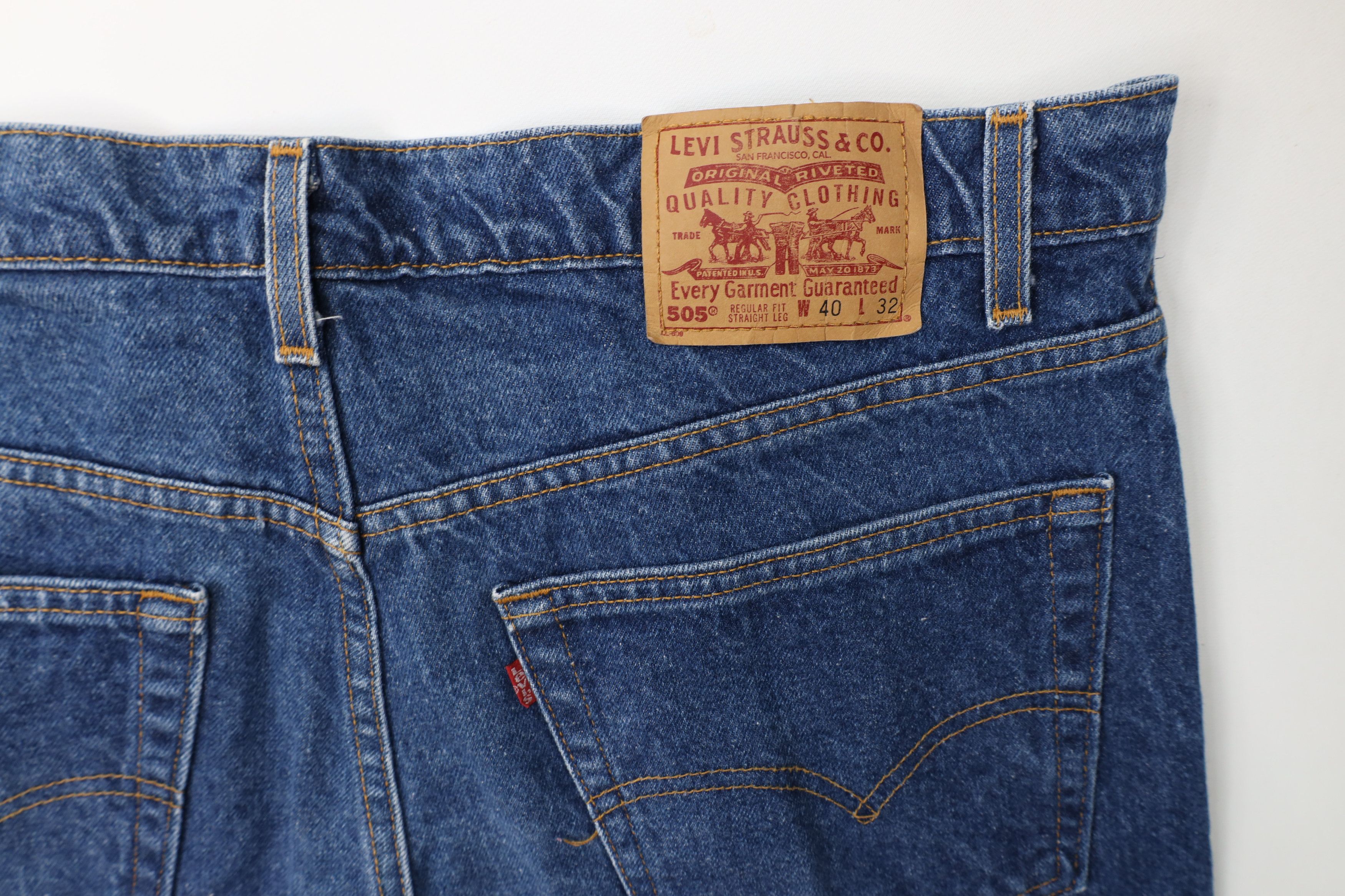 Levi's Vintage 90s Levis 505 Straight Leg Denim Jeans USA Blue Size US 40 / EU 56 - 13 Thumbnail