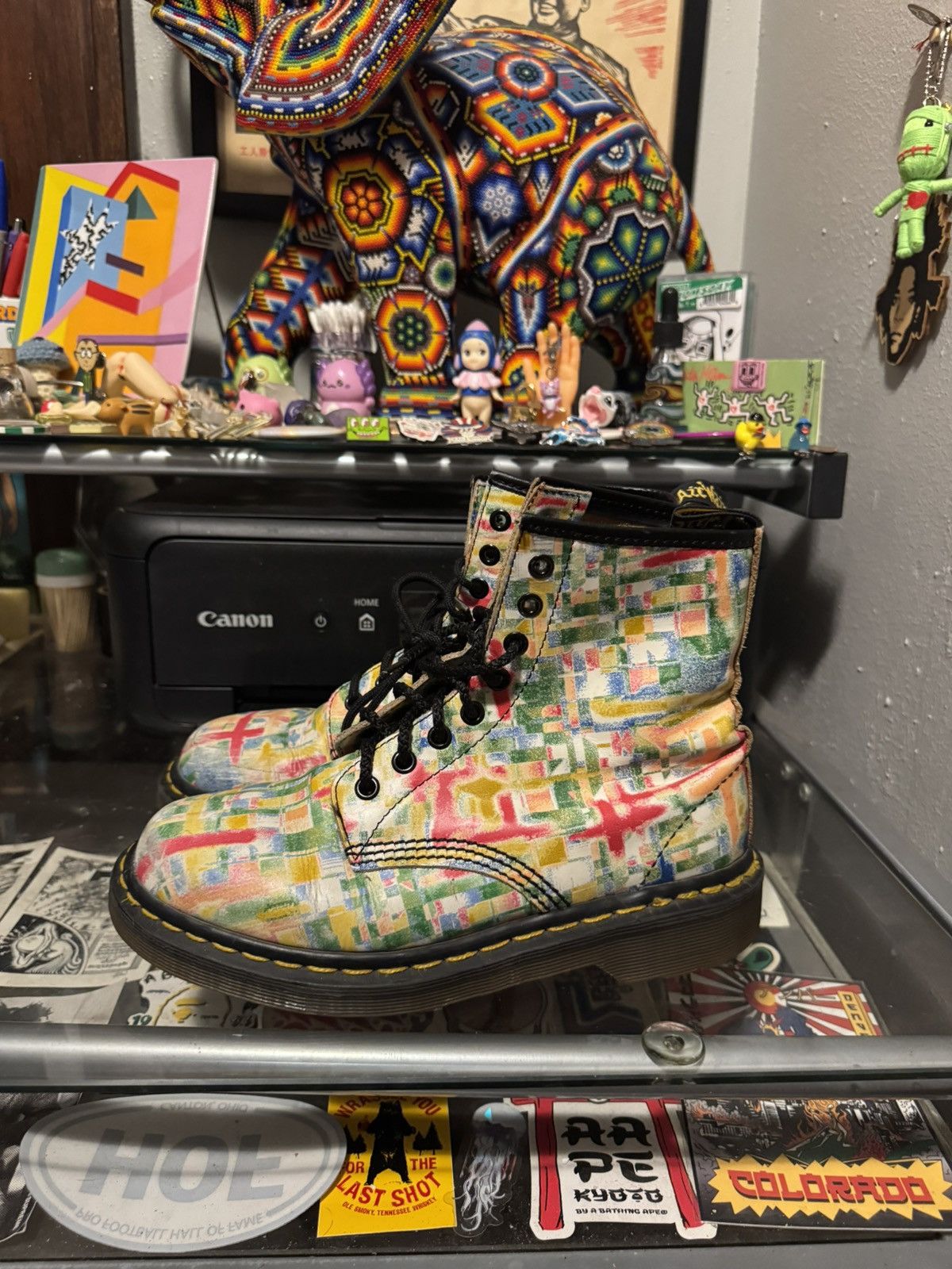 Dr. Martens Vintage Dr Martens BRUSH STROKES BOOTS MADE IN ENGLAND Size US 9 / IT 39 - 3 Thumbnail