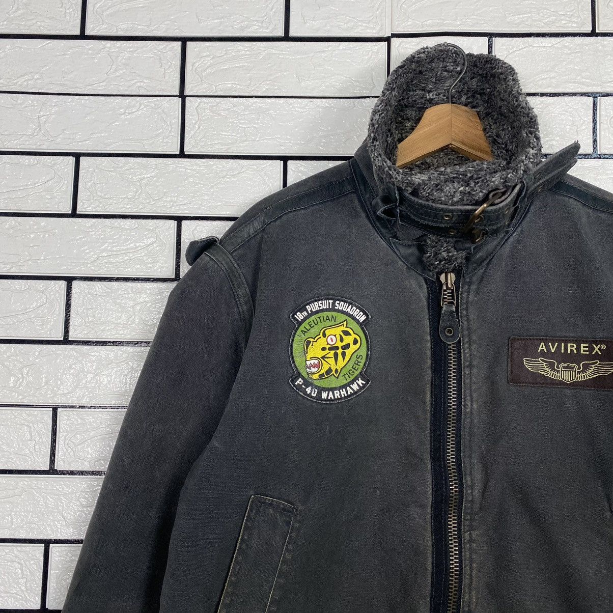 Avirex 🔥VINTAGE BIKER MILITARY JACKET AVIREX BIG LOGO BACKHIT USN Size US XL / EU 56 / 4 - 10 Thumbnail
