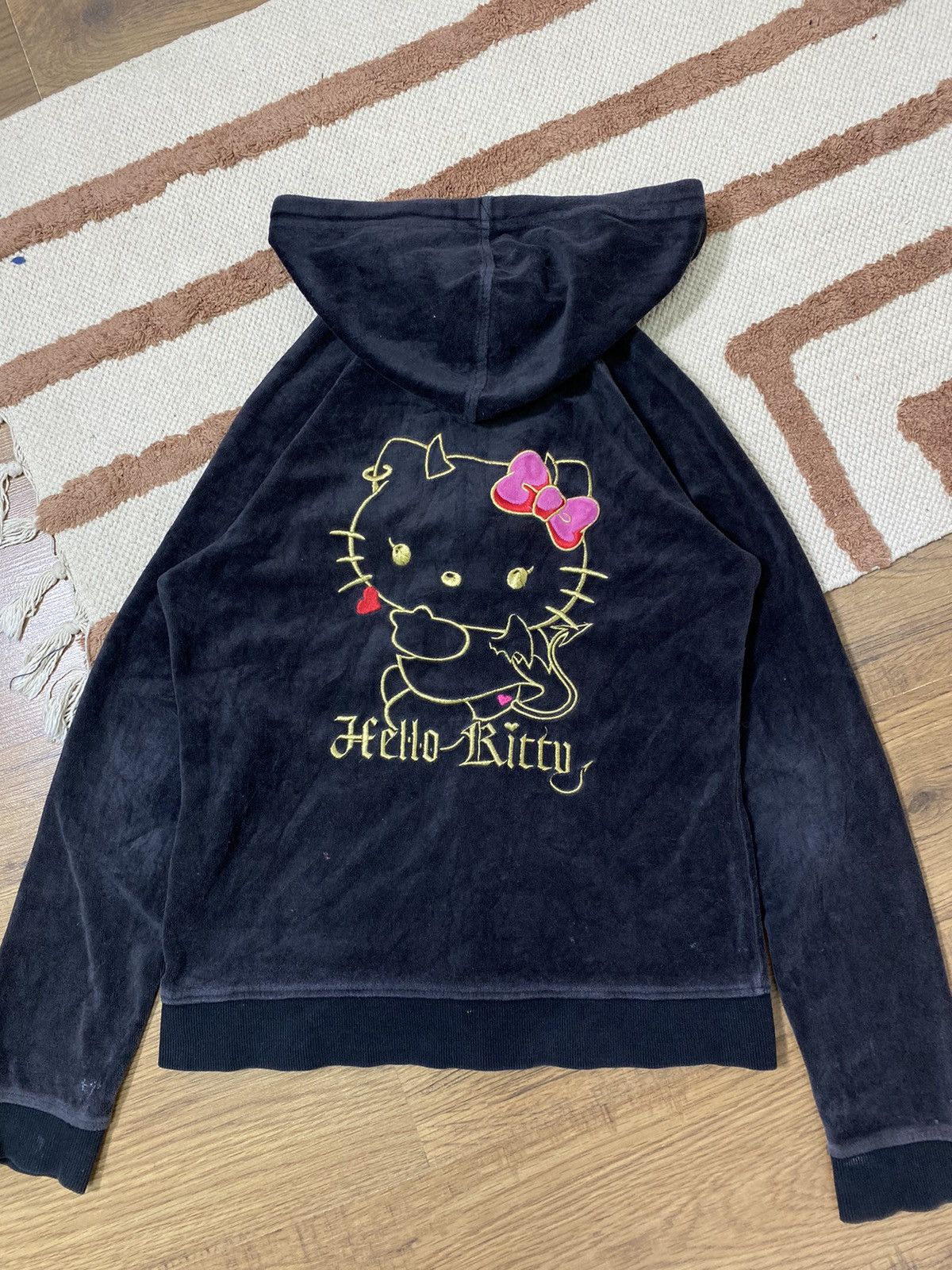 Cartoon Network VINTAGE HELLO KITTY DEVIL 00s JAPAN STYLE VELOUR TRACKSUIT Size S / US 4 / IT 40 - 2 Thumbnail
