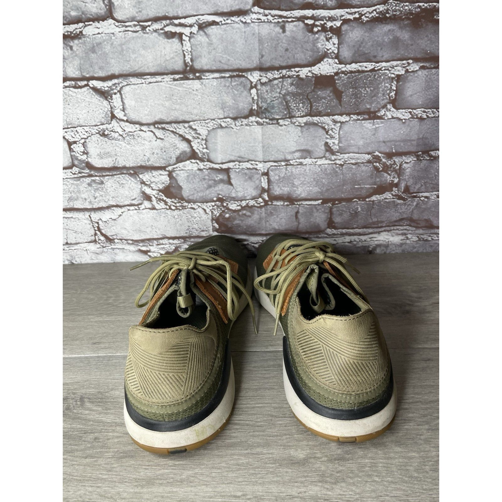 Olukai Olukai Mio Li Green Synthetic Brown Lace Up Sneaker Shoes Me Size US 11 / EU 44 - 4 Thumbnail