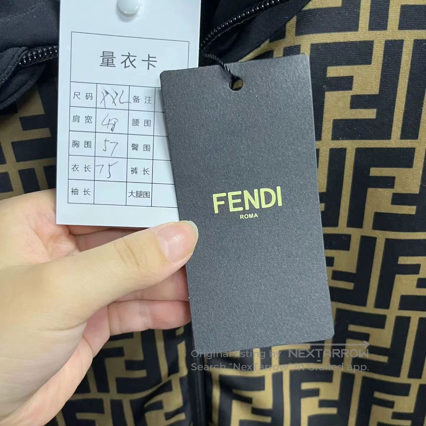 Fendi Fendi Brown FF Print Zip Jacket. Size US XXL / EU 58 / 5 - 4 Thumbnail