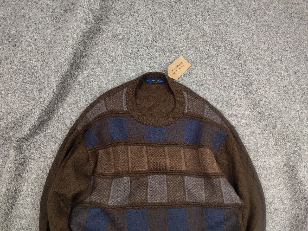 Japanese Brand Vintage 90's Aspetiva Japan made Pattern Hand Knit Sweater Size US L / EU 52-54 / 3 - 2 Thumbnail