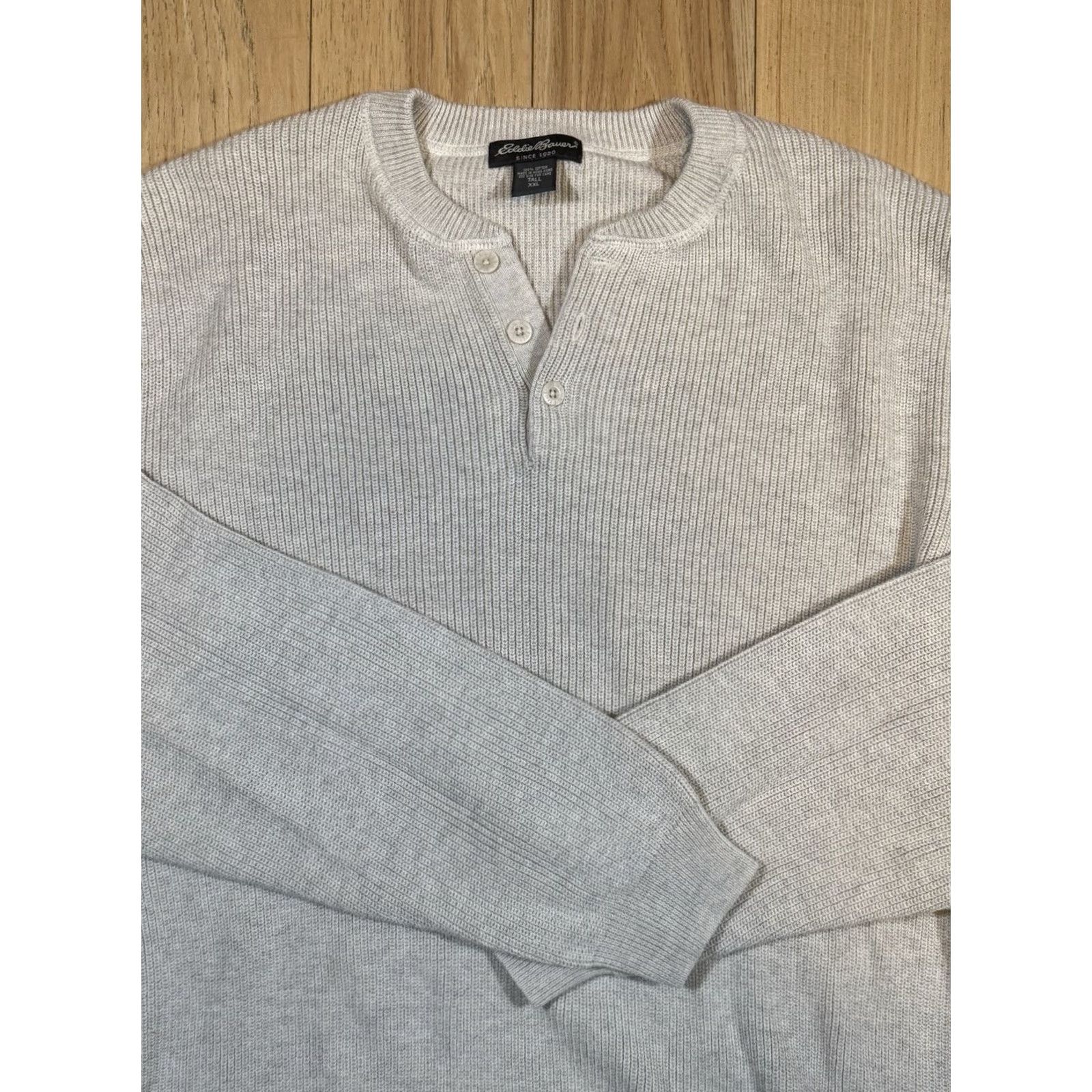 Eddie Bauer VINTAGE Eddie Bauer Cardigan Sweater Men’s 2XLT Beige Cotton Sweater Cardigan Mens 2XLT Beige Size US XXL / EU 58 / 5 - 2 Thumbnail