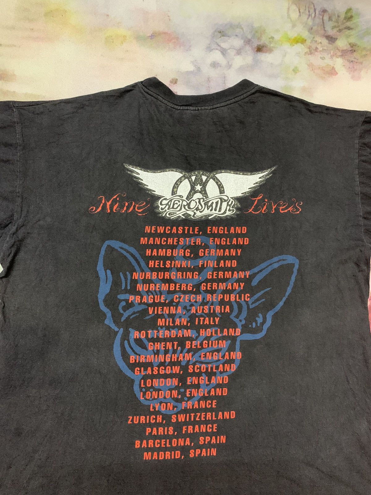 Band Tees Vintage AEROSMITH Nine Live Tour Tee Size US S / EU 44-46 / 1 - 7 Thumbnail
