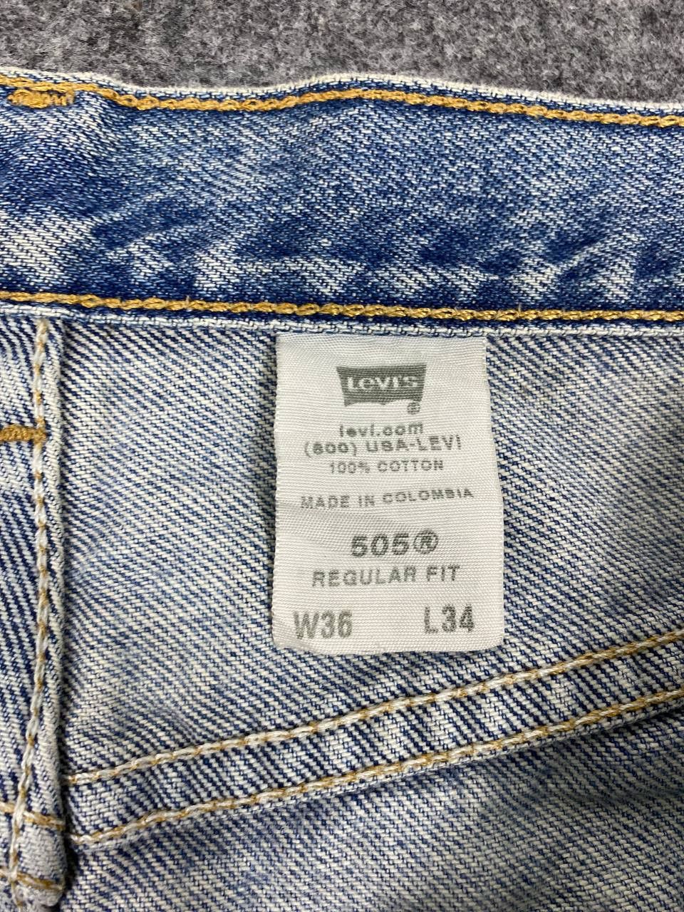 Levi's vintage levis 505 regular fit lightwash denim nice design Size US 38 / EU 54 - 12 Thumbnail