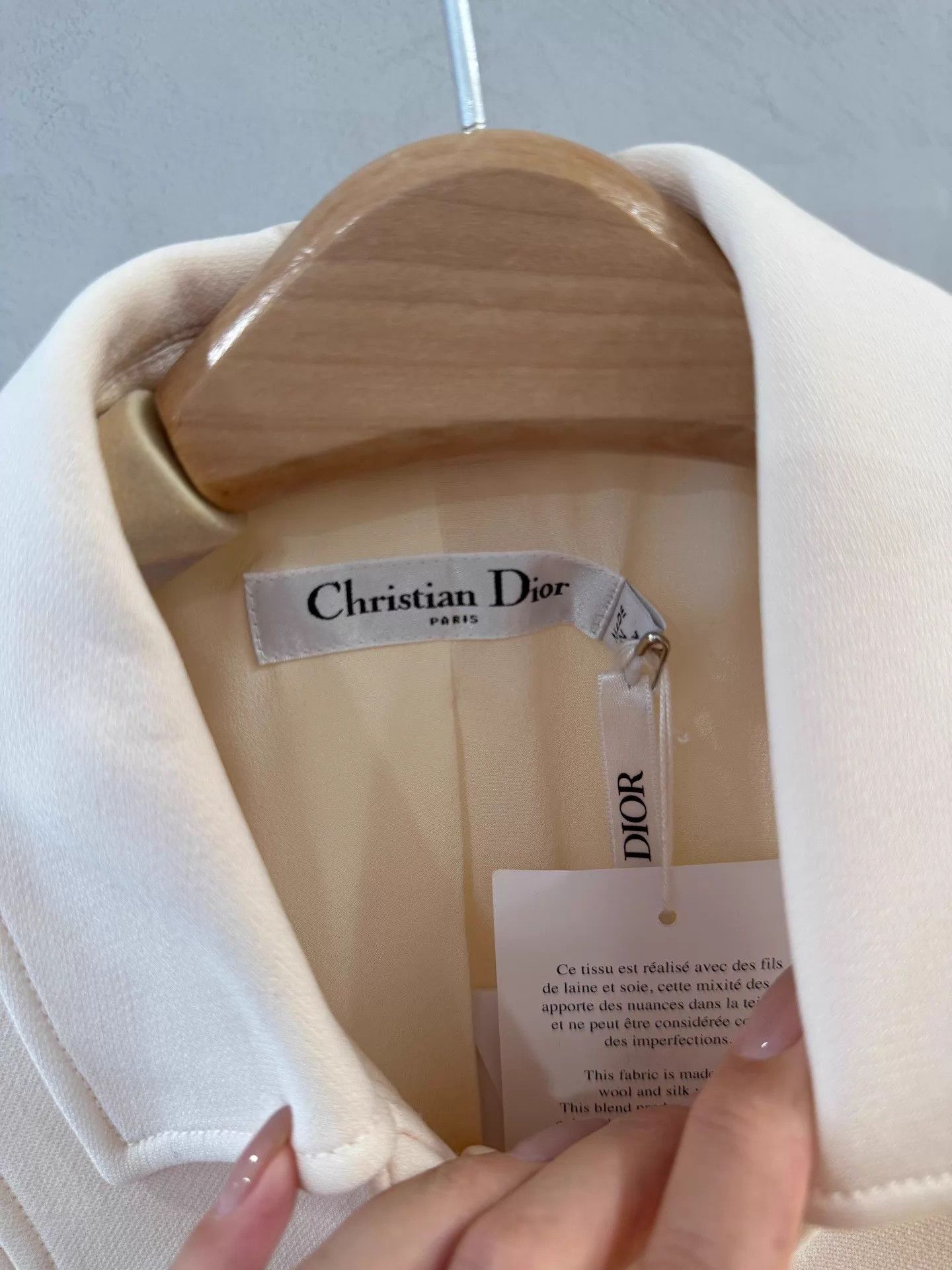 Dior Dior Ivory 2-Pocket Wool-Silk Short Sleeve Dress34 Size XS / US 0-2 / IT 36-38 - 4 Thumbnail
