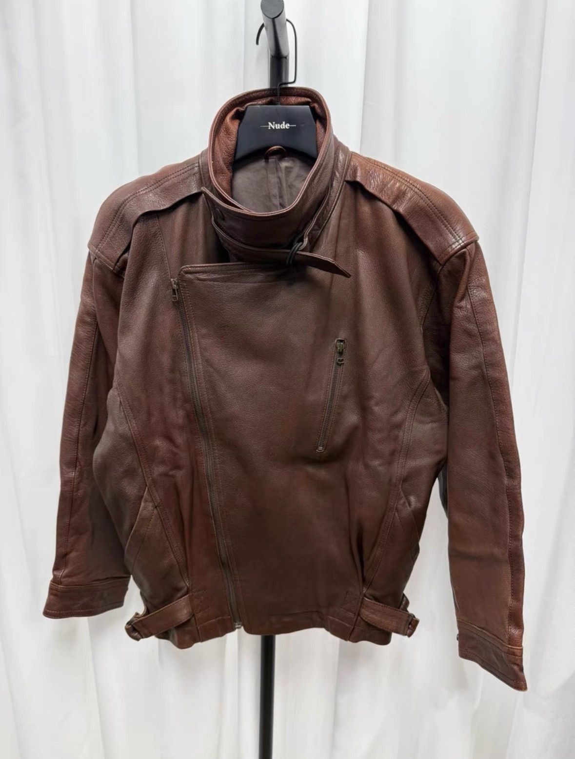 Issey Miyake Issey Miyake Early Leather Short Wide Jacket Size US L / EU 52-54 / 3 - 1 Thumbnail