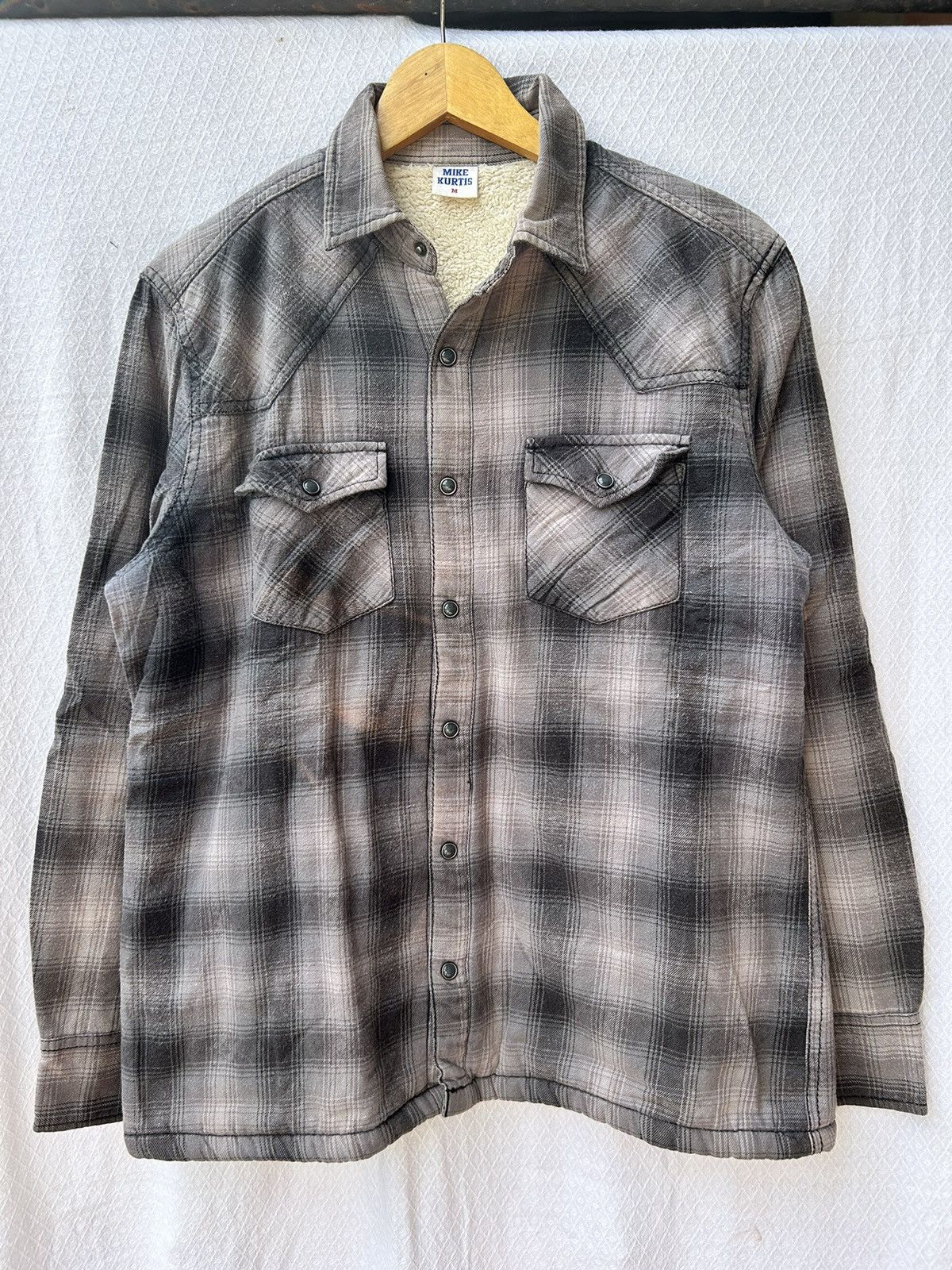 Japanese Brand Mike kurtis japanese faux flannel veterano shirt Size US M / EU 48-50 / 2 - 1 Thumbnail