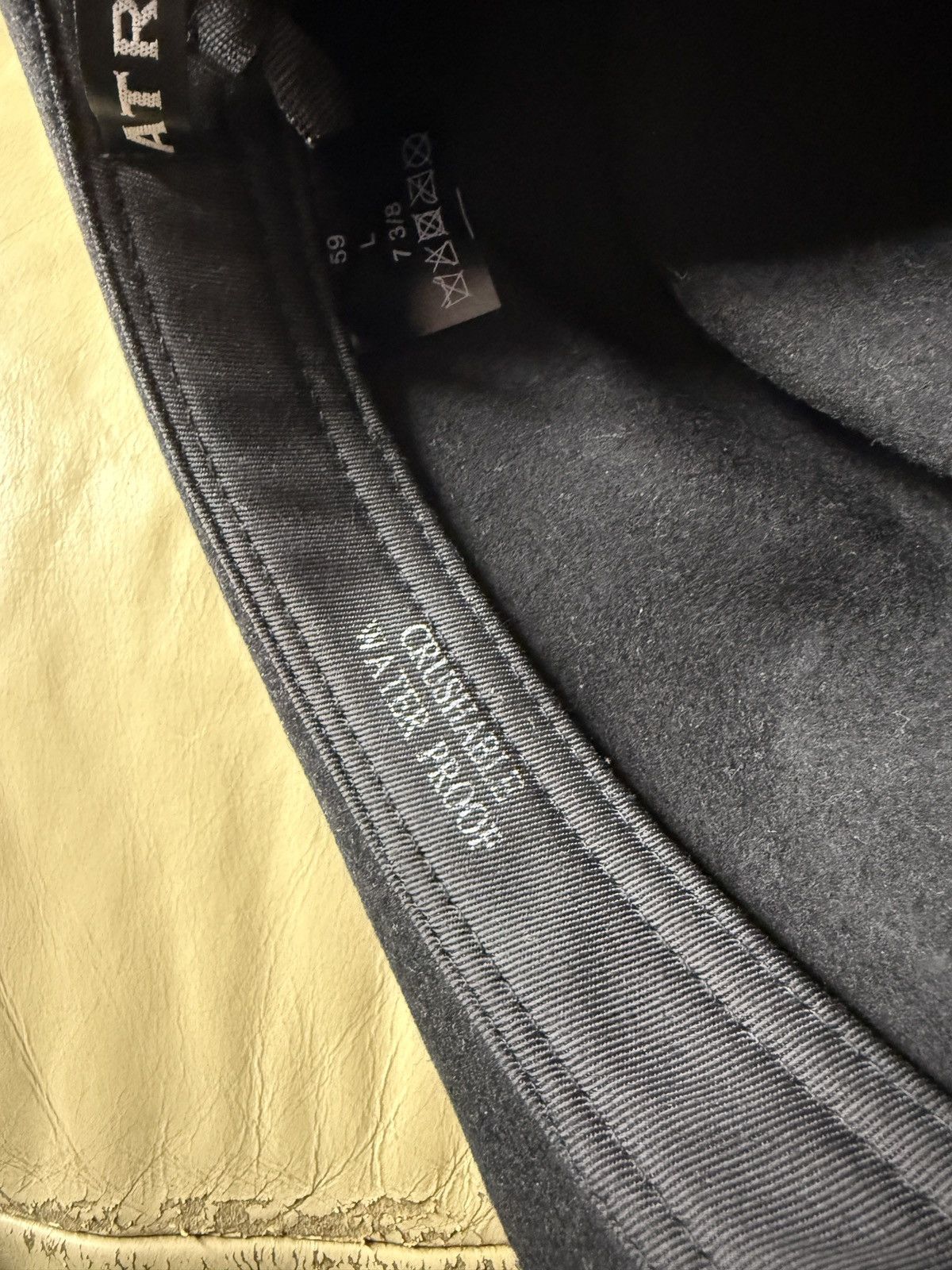 Vintage Vintage Y2K Atrium Black Wool Hat Waterproof leather strap Size ONE SIZE - 13 Thumbnail