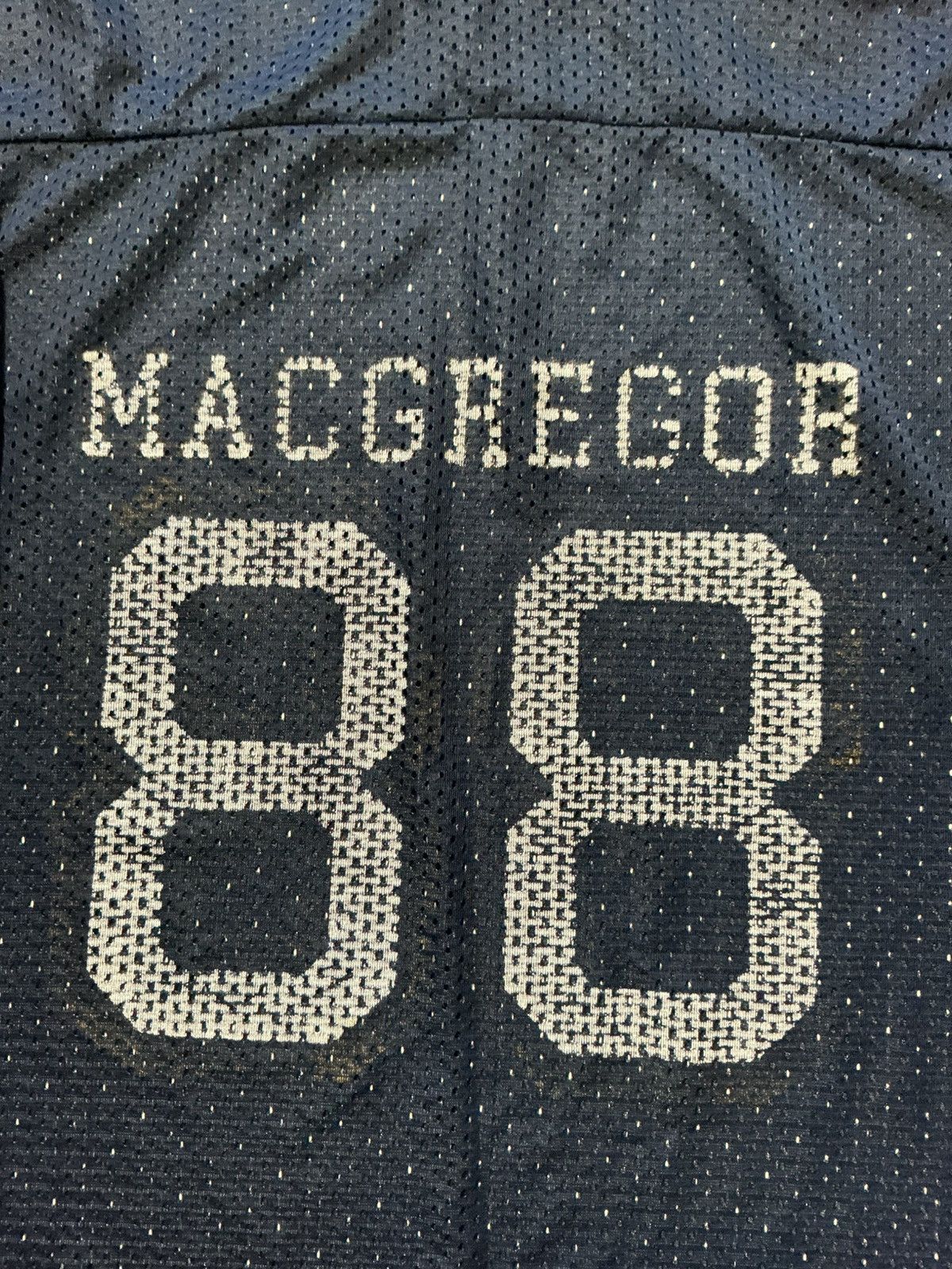McGregor Vintage Macgregor 88 Navy Blue Striped Mesh Football Jersey Size US M / EU 48-50 / 2 - 6 Thumbnail