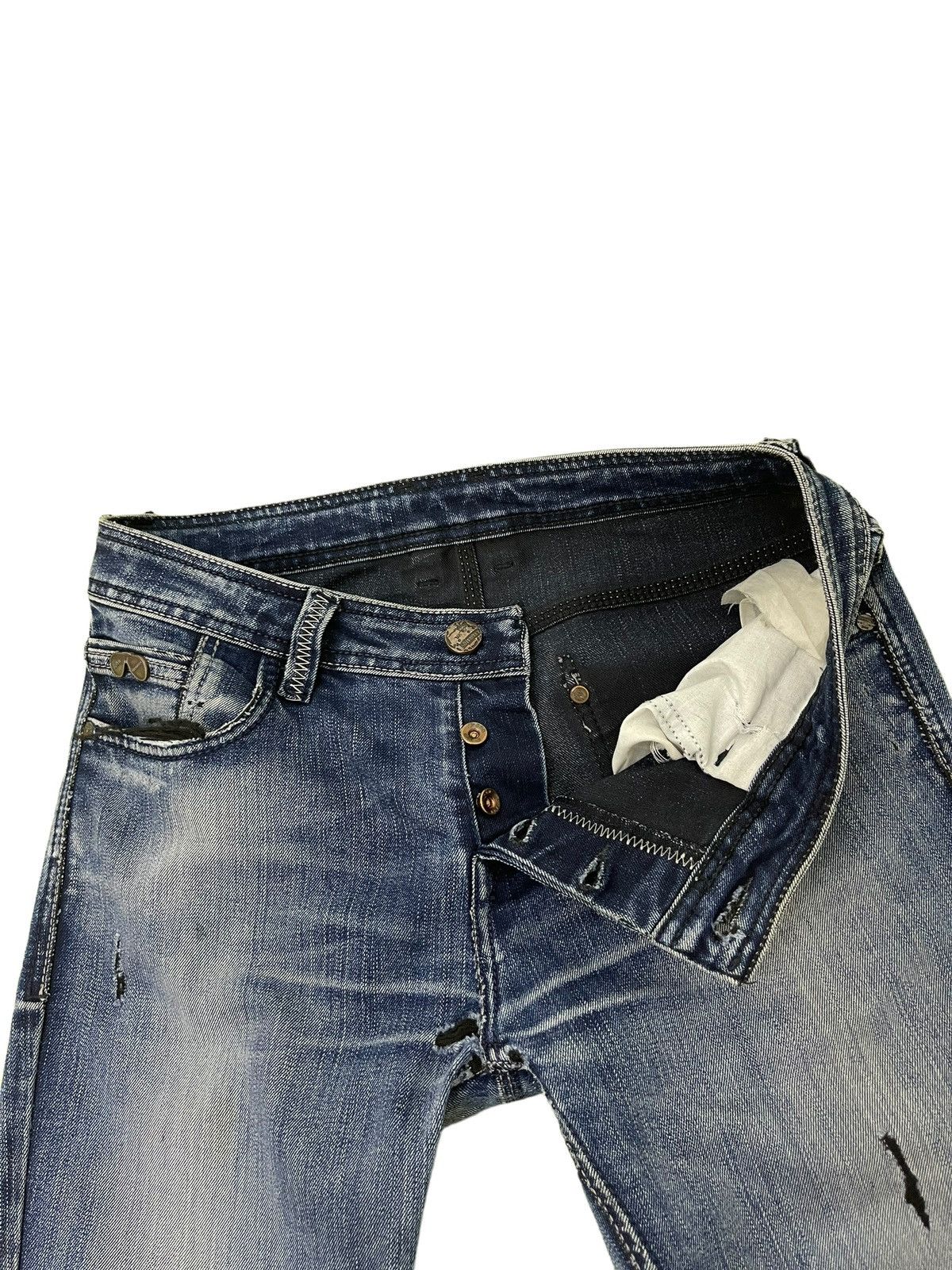 John Varvatos Slim Jeans John Varvatos Distress Denim 8🟦7 Size US 32 / EU 48 - 21 Thumbnail